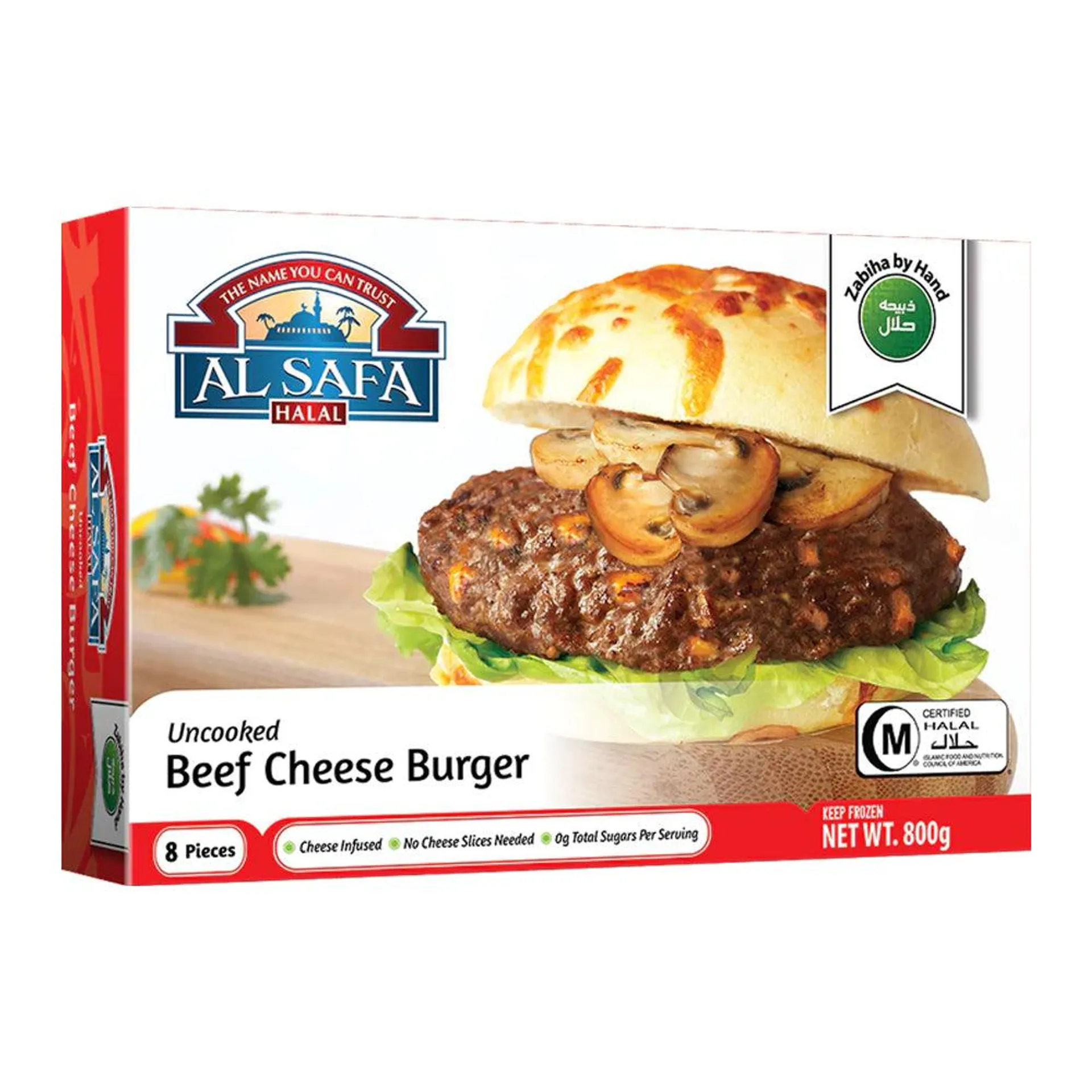 Al Safa Beef Cheese Burger 800g