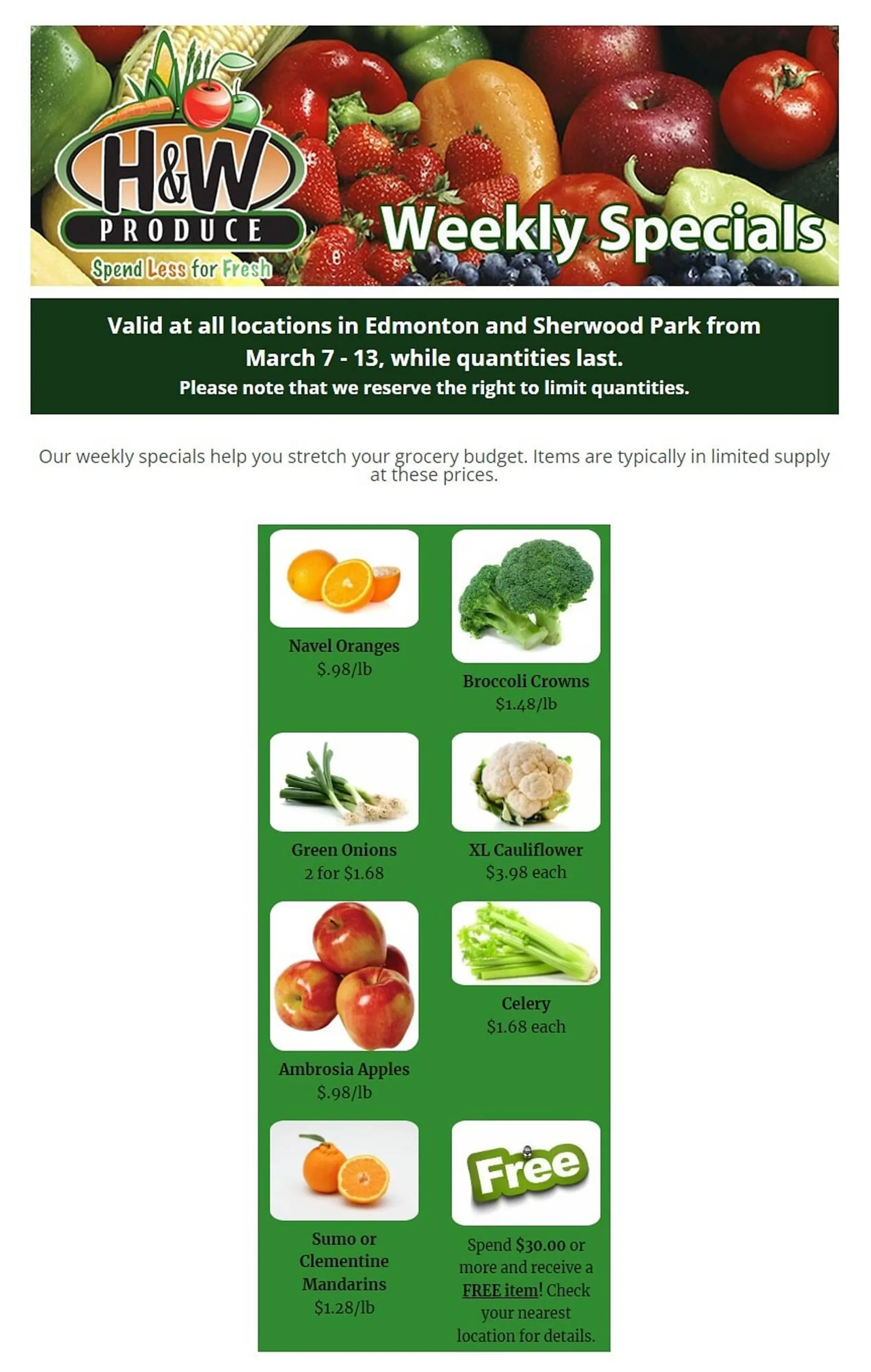 H&W Produce flyer from March 8 to March 14 2024 - flyer page 