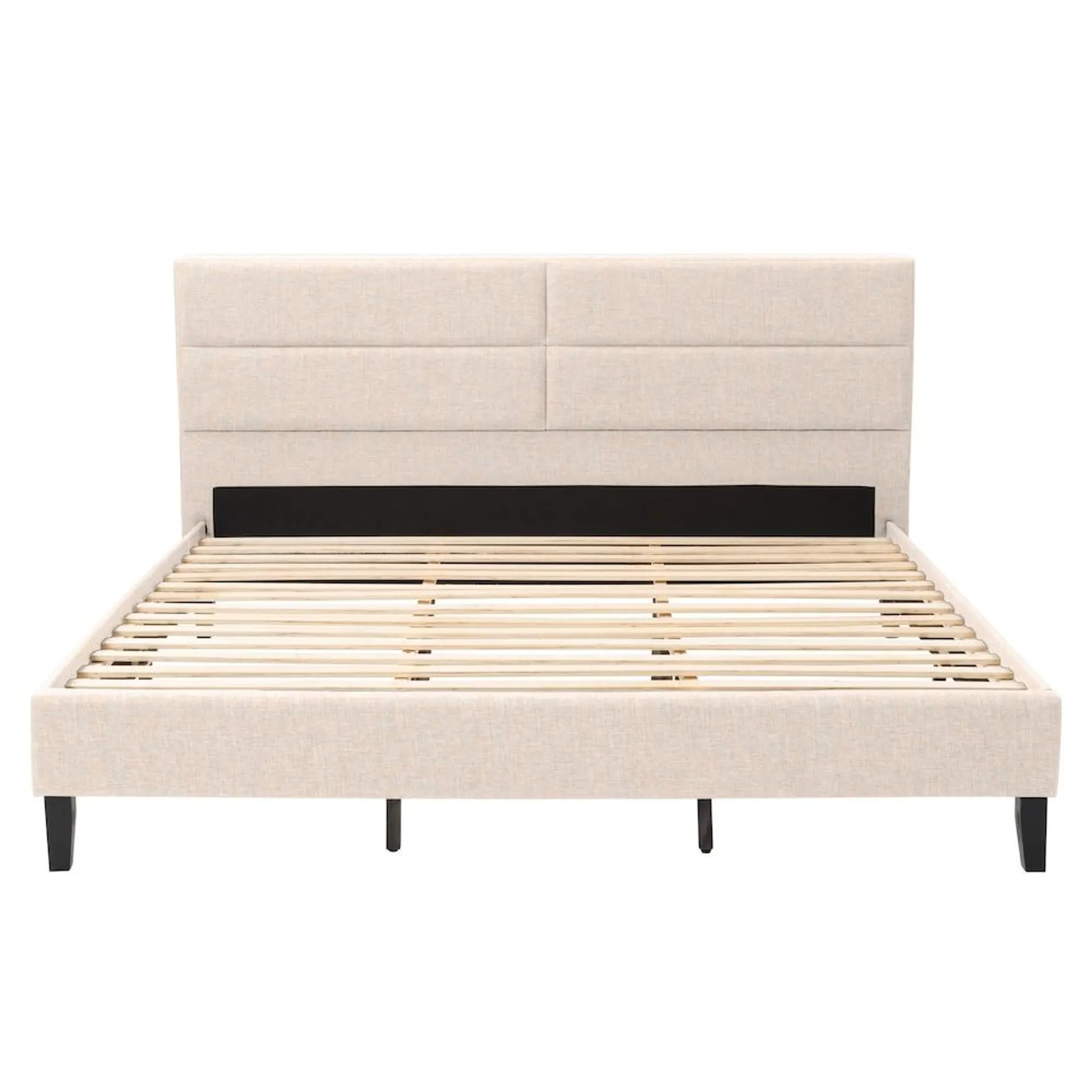 Bellevue Cream Upholstered Panel Bed, King