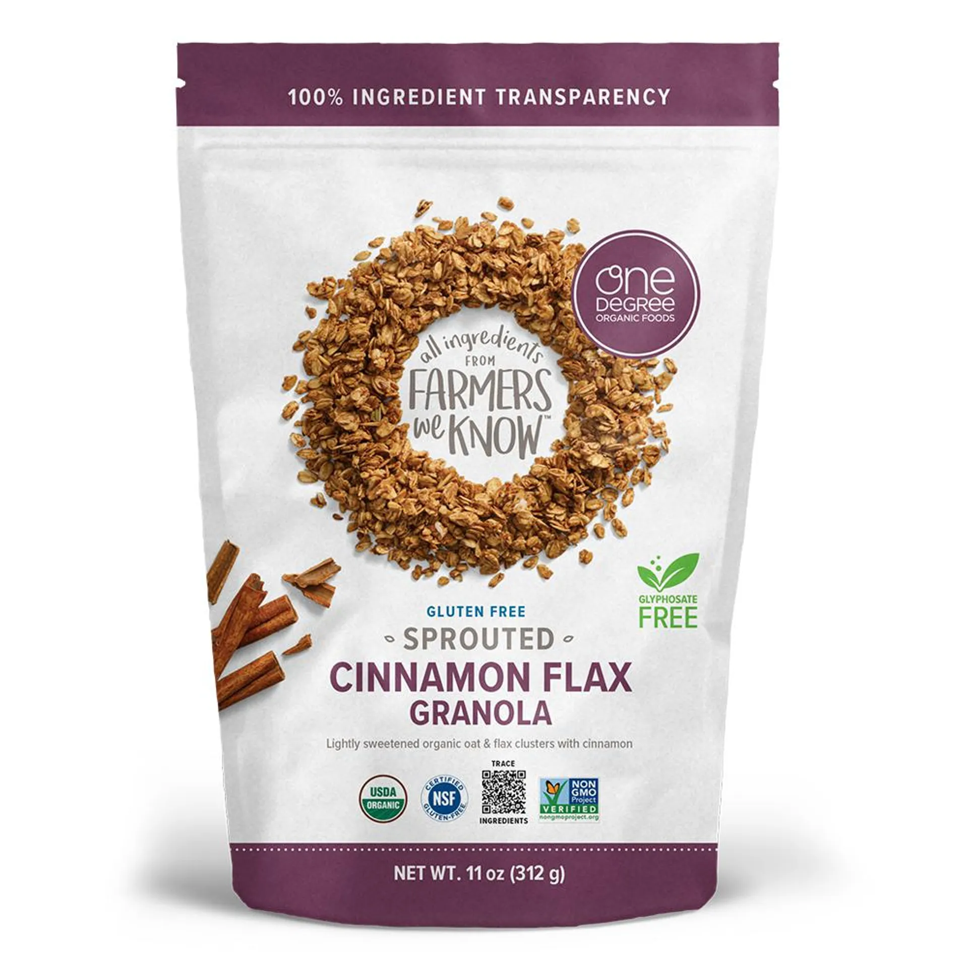 Sprouted Oat Cinnamon Flax Granola