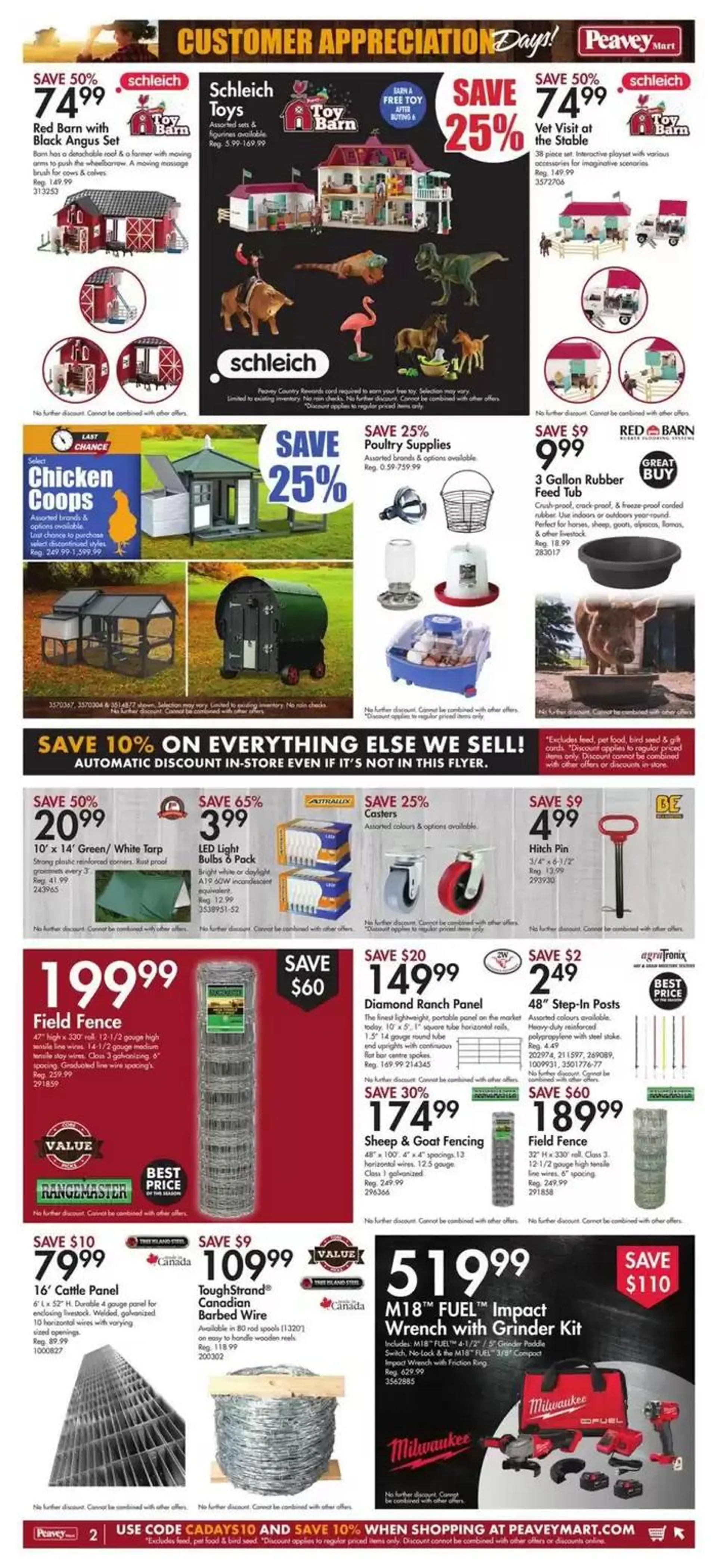 Customer Apreciation Days from October 4 to October 10 2024 - flyer page 2