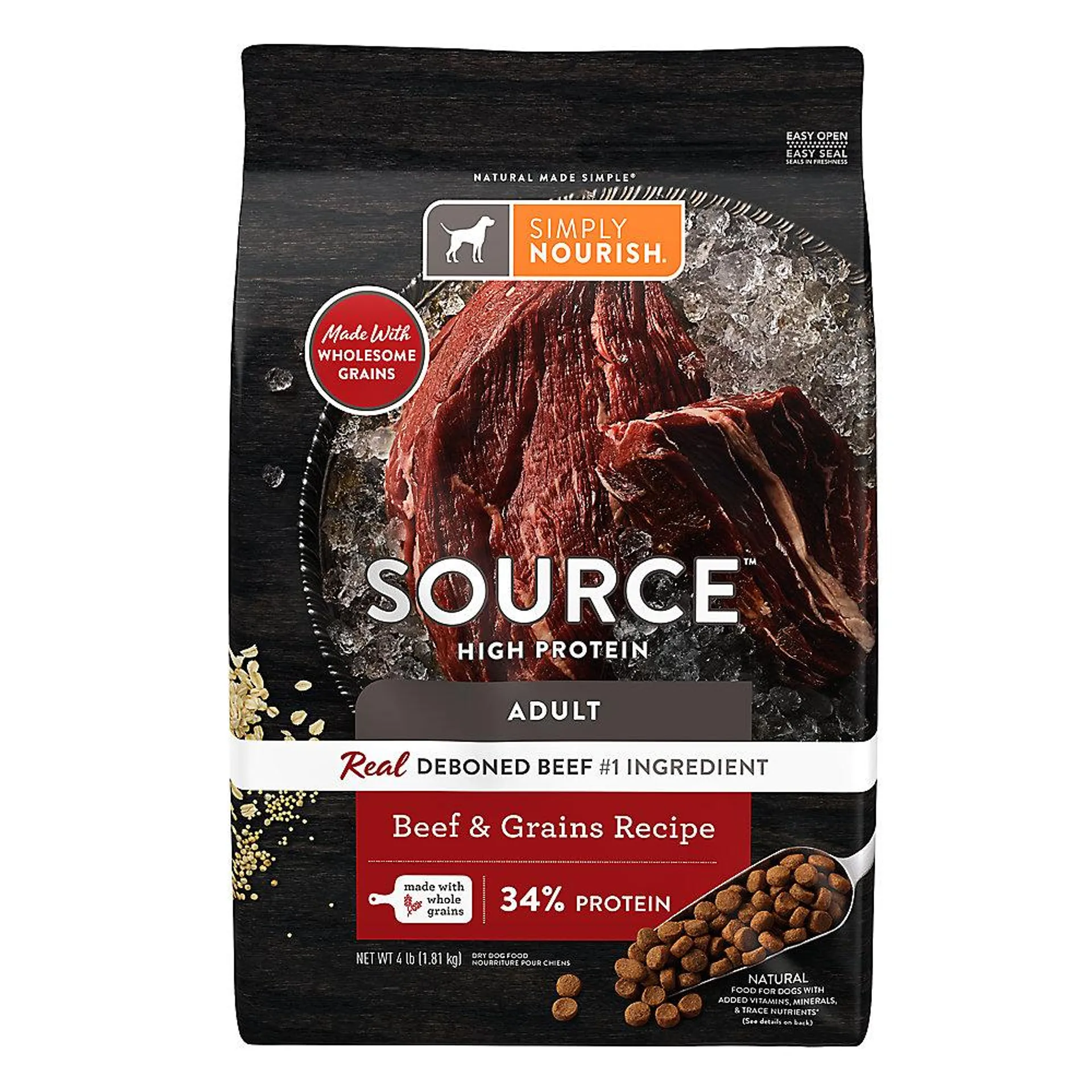 Simply Nourish Source Adult - High Protein, Beef & Grain