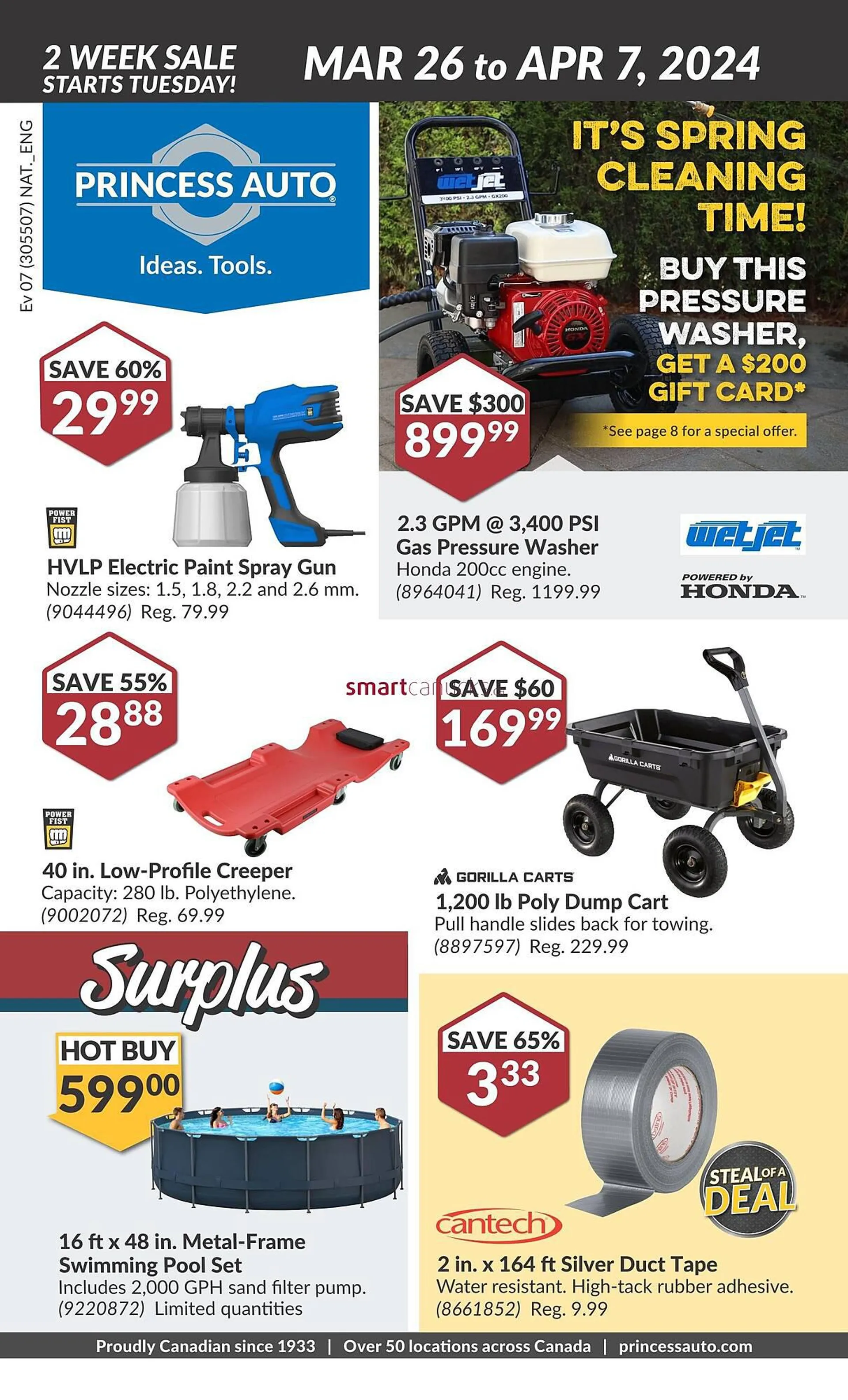 Princess Auto flyer from March 27 to April 2 2024 - flyer page 1