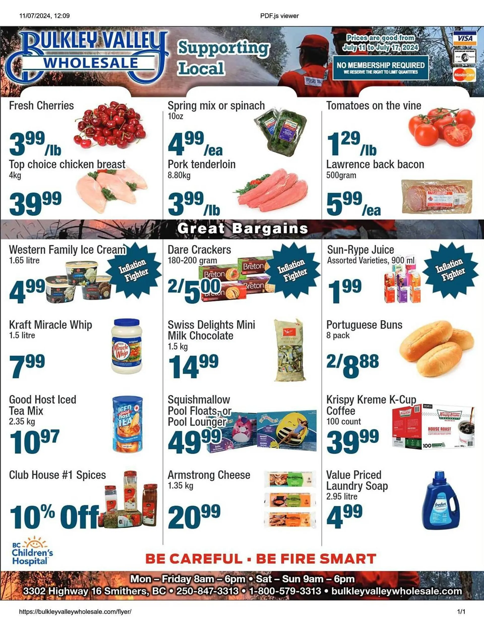 Bulkley Valley Wholesale flyer - 1