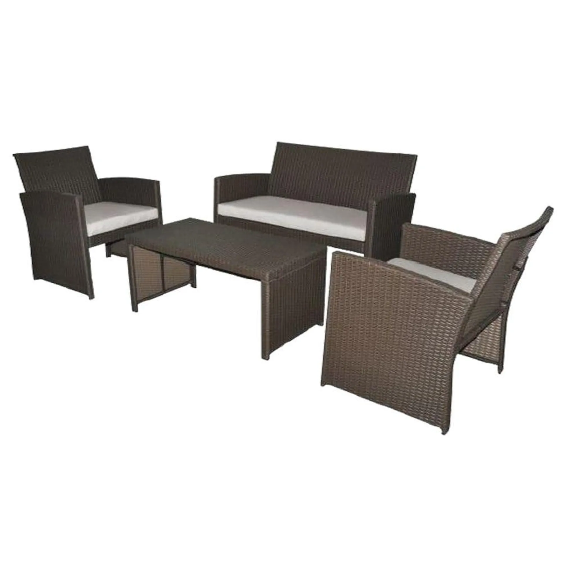 Park Trail Brown Wicker 4 pk Deep Seating Set - Light Brown