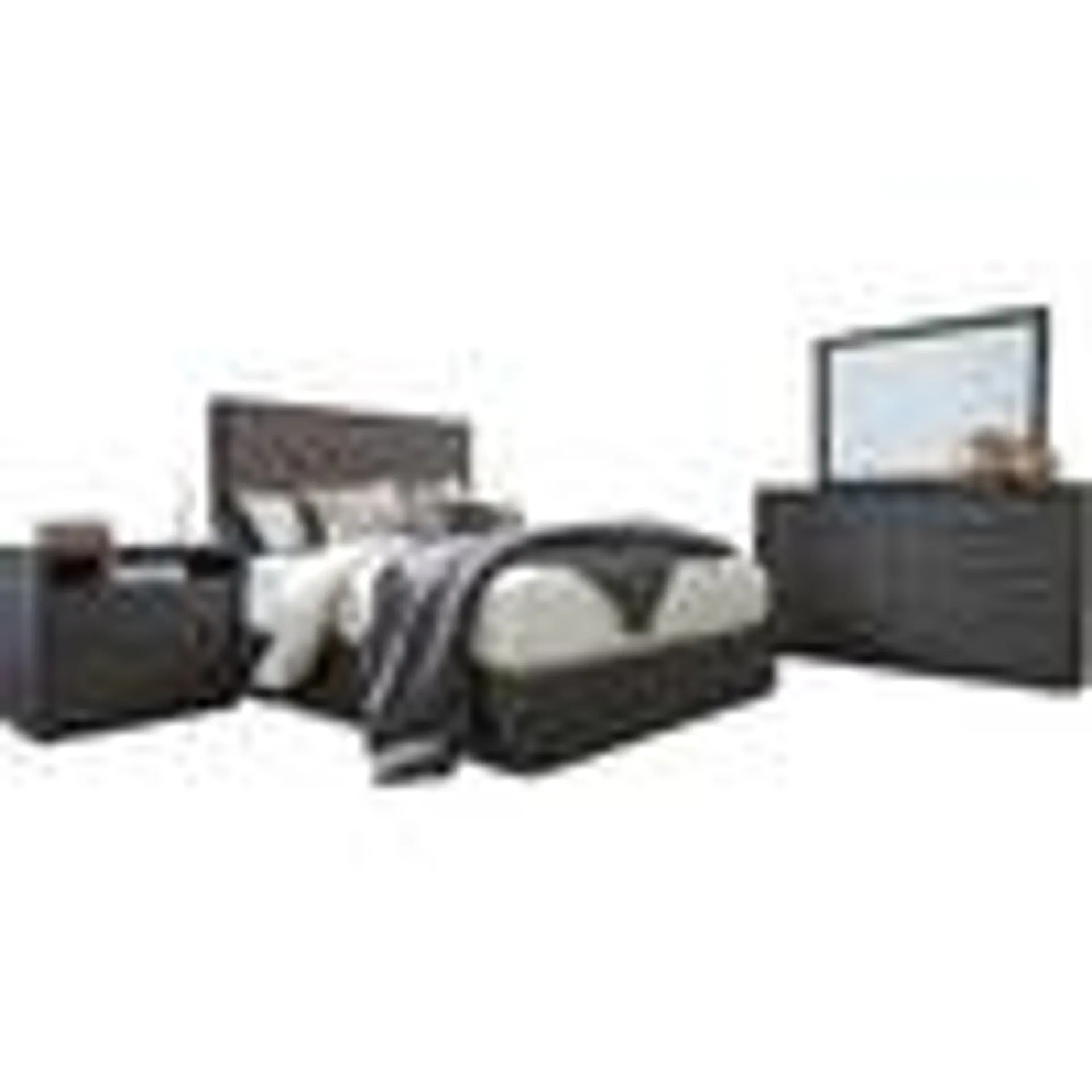 Stafford 6 Piece Queen Platform Bedroom - Basalt Grey