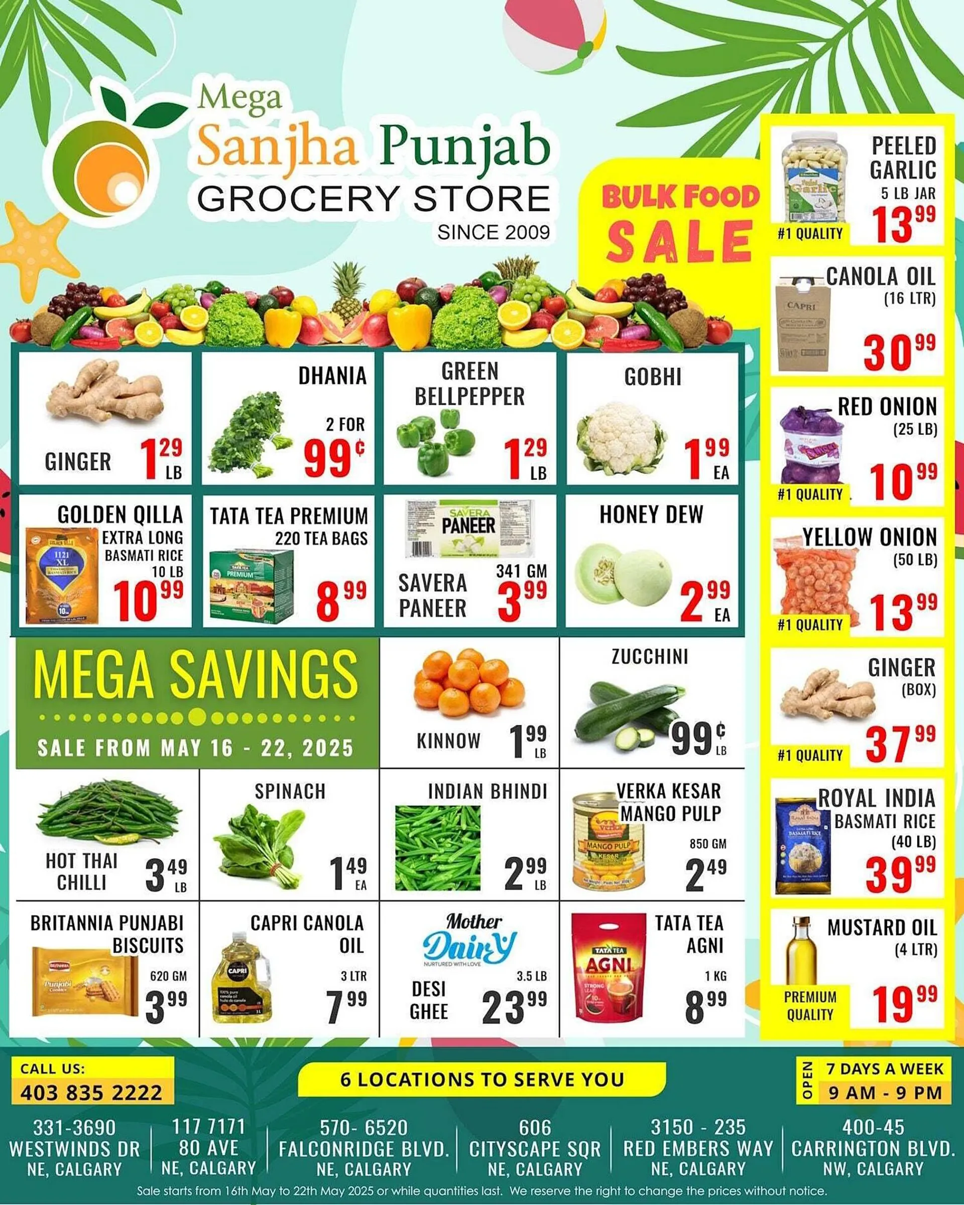 Mega Sanjha Punjab Grocery Store flyer from May 22 to May 29 2025 - flyer page 1
