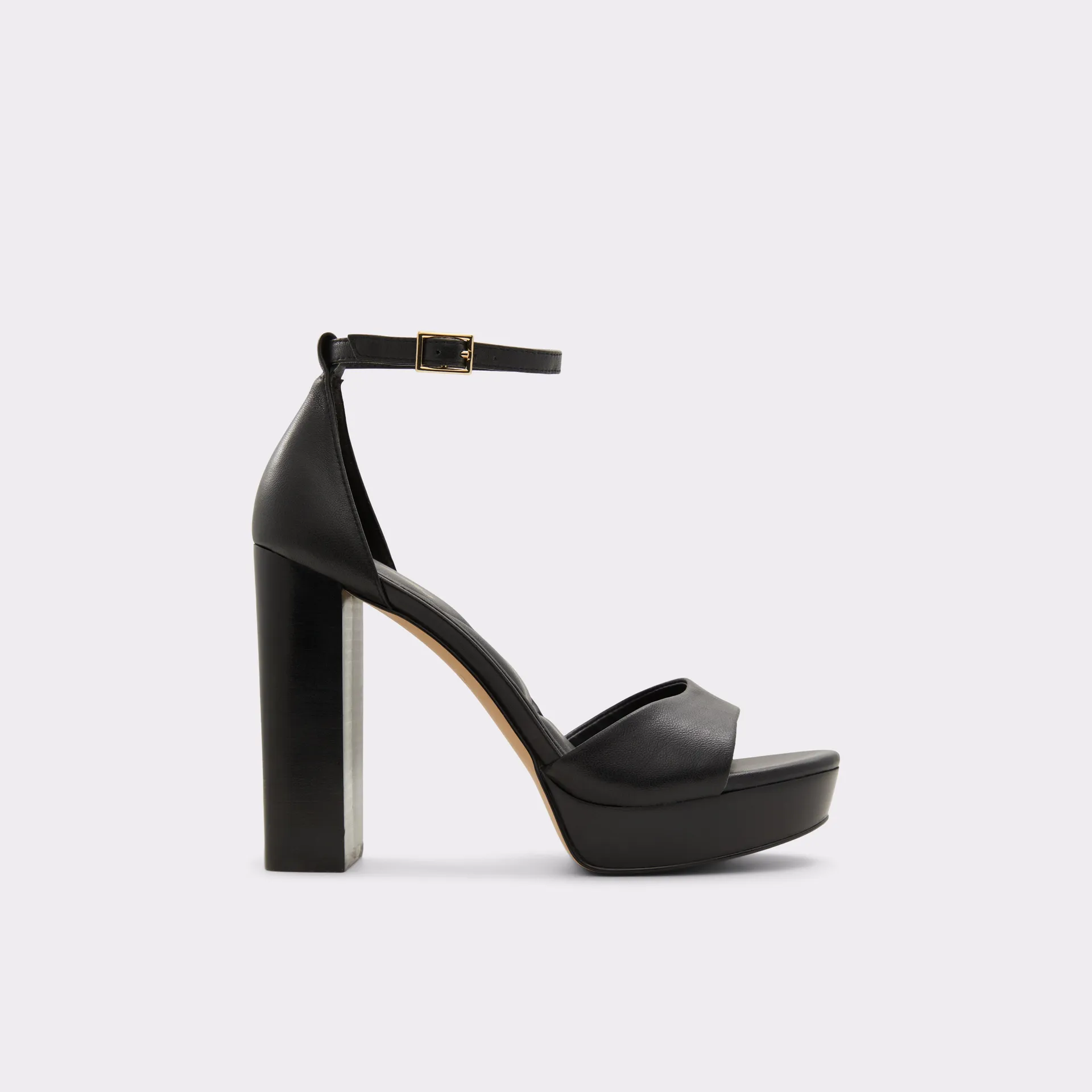 Black strappy platform sandal