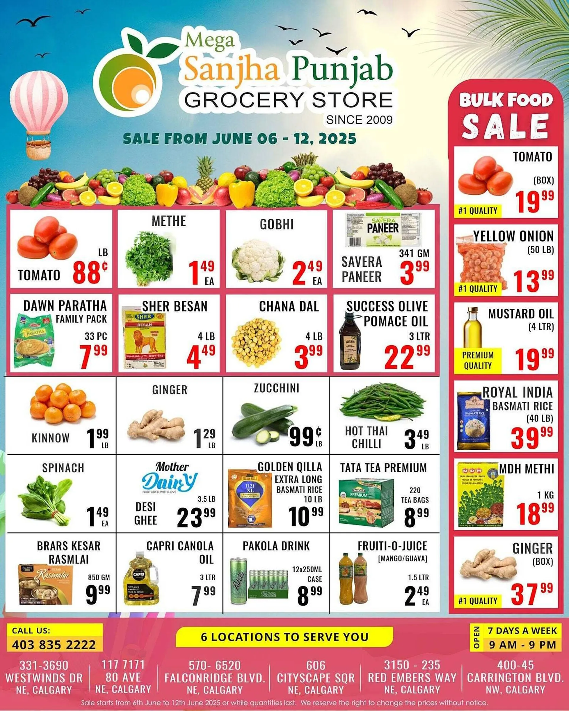 Mega Sanjha Punjab Grocery Store flyer from June 6 to June 13 2025 - flyer page 1