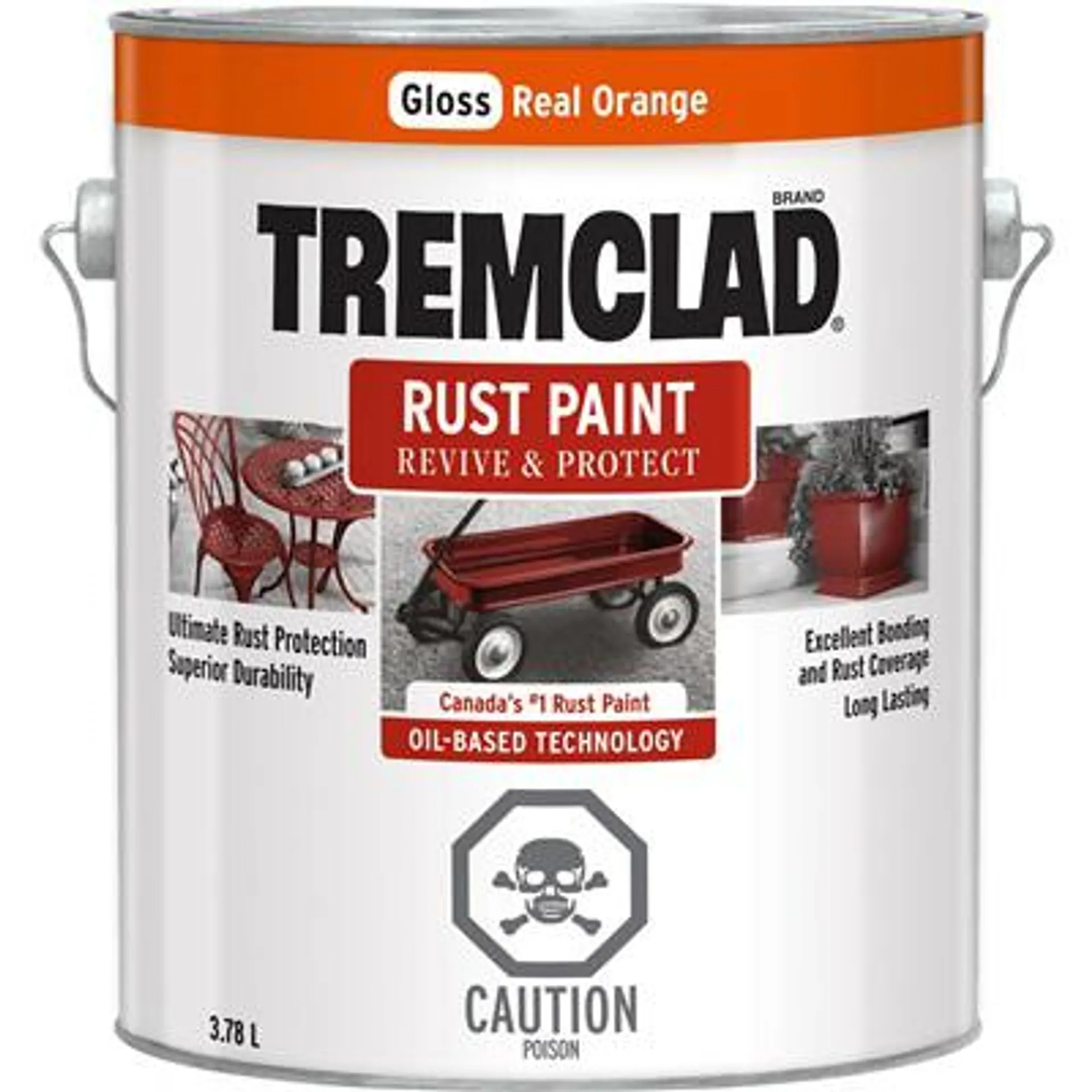 Tremclad Rust Paint Real Orange 3.78L