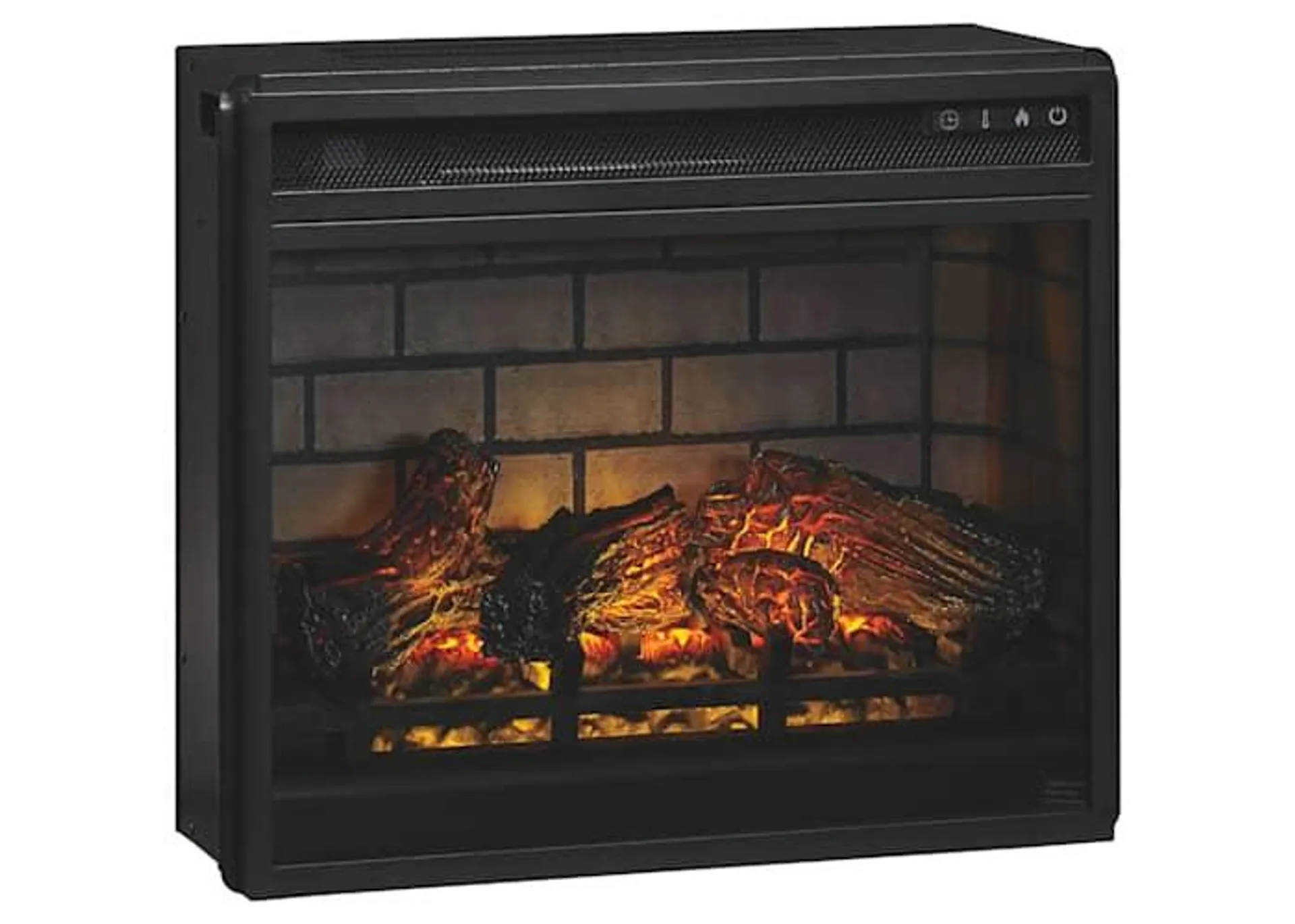 Entertainment Accessories Fireplace Insert with Logs - Black