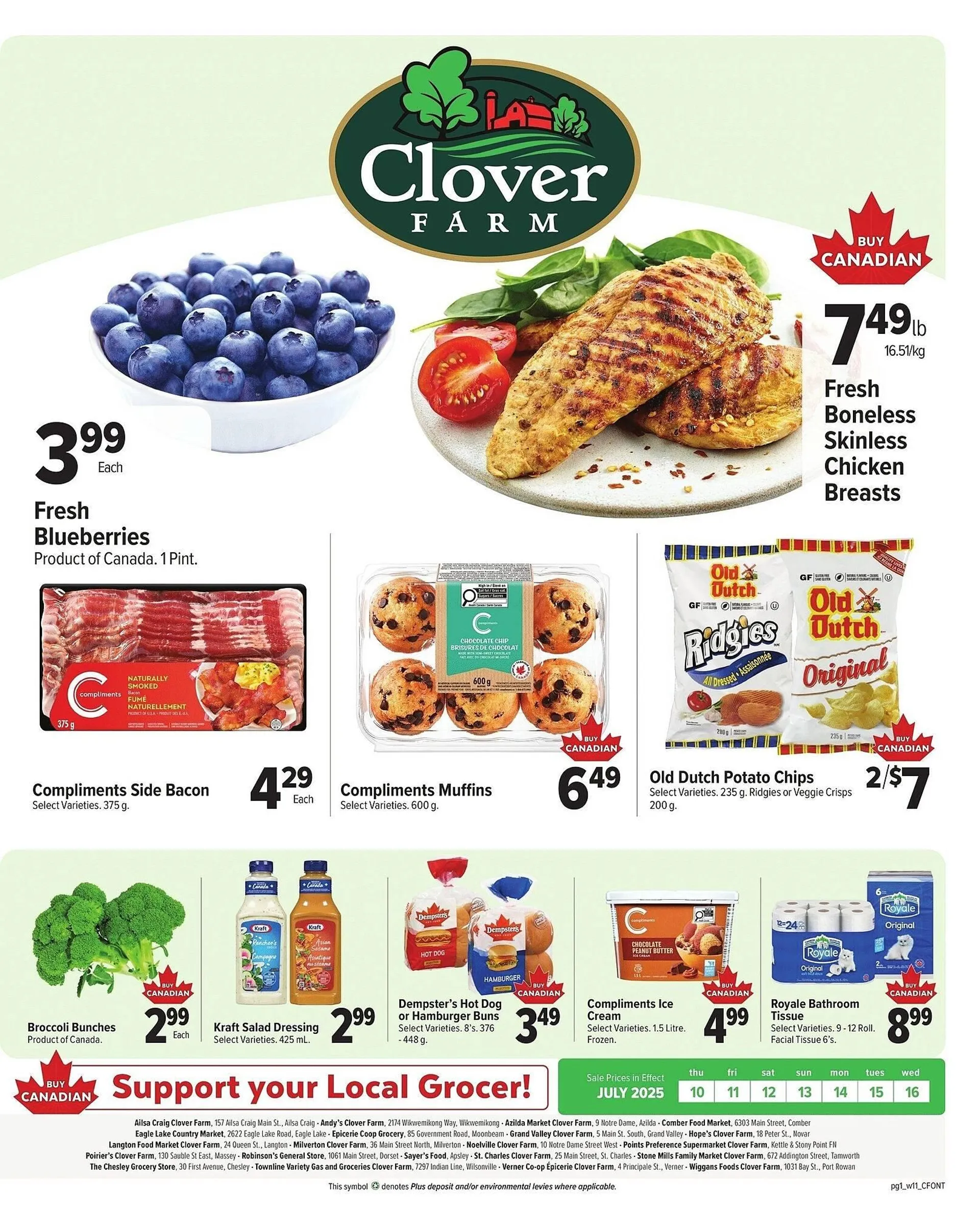 Clover Farm flyer from July 10 to July 16 2025 - flyer page 1