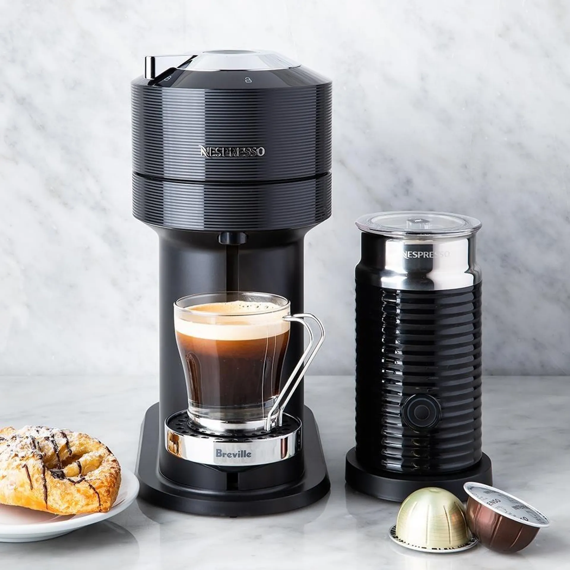 Nespresso Vertuo Next Espresso Maker with Milk Frother (Black)