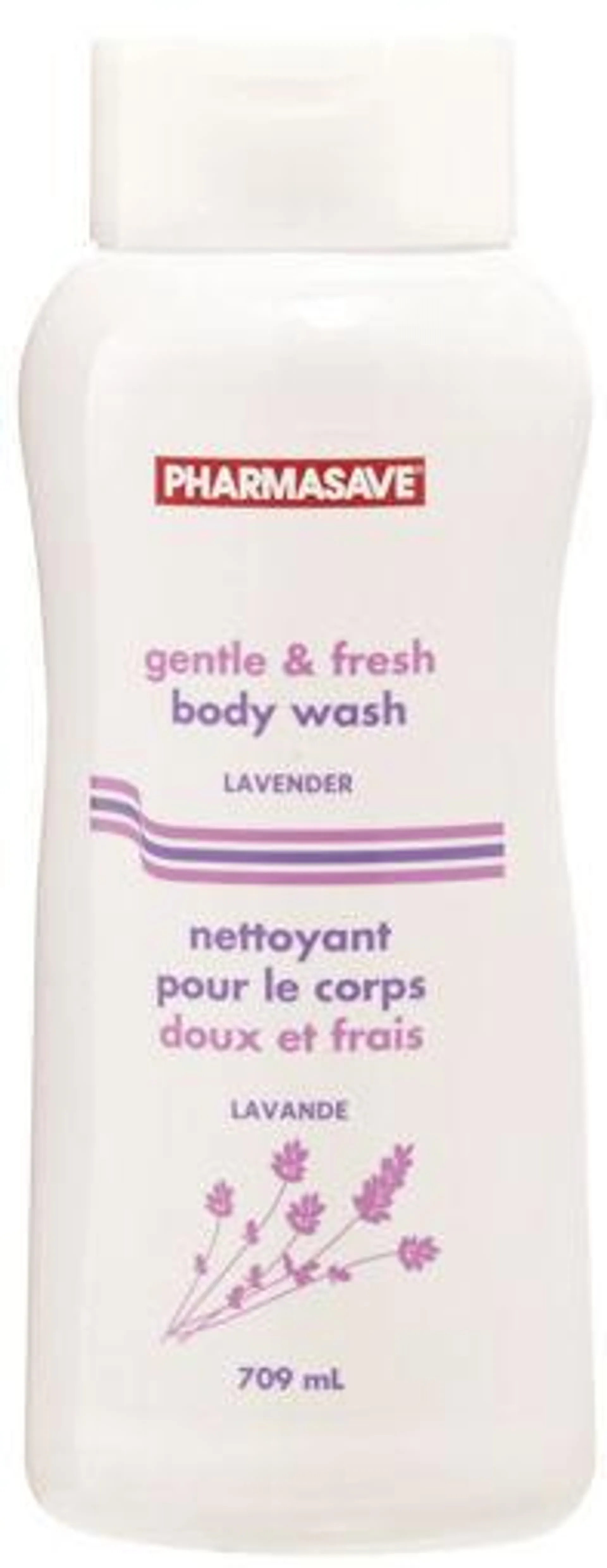 PHARMASAVE FRESH and GENTLE BODY WASH - LAVENDER 709ML