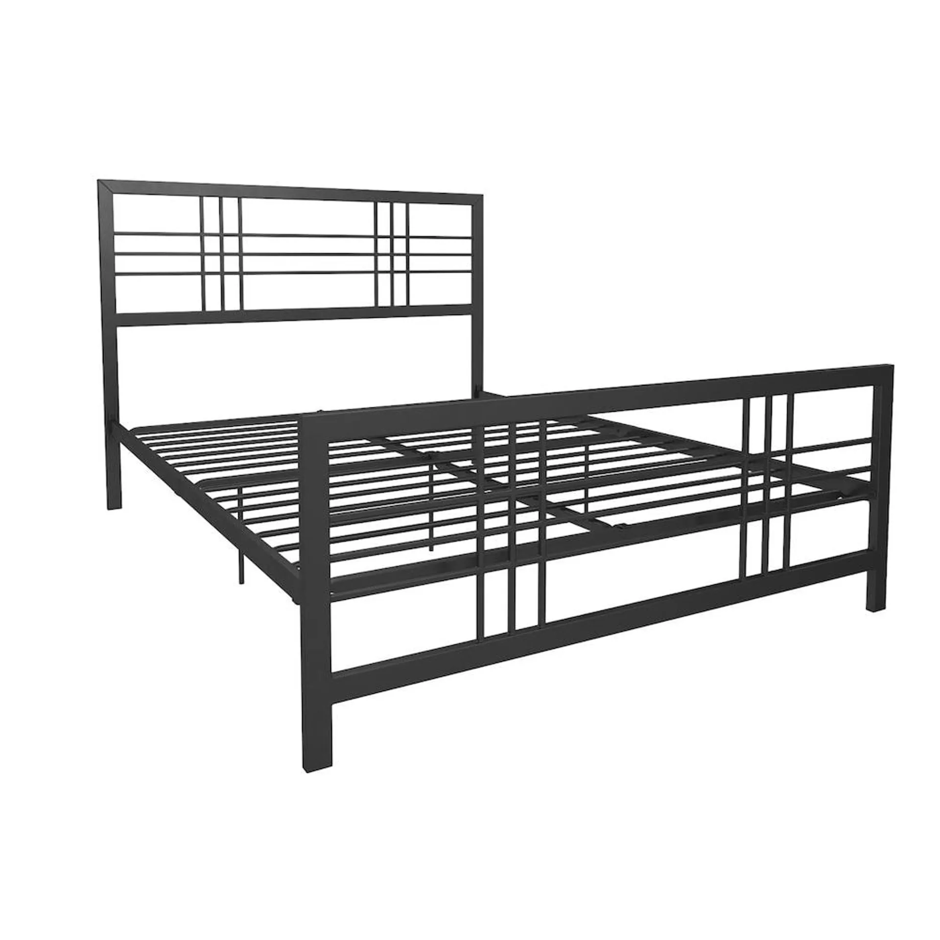 Burbank Queen Metal Bed in Black