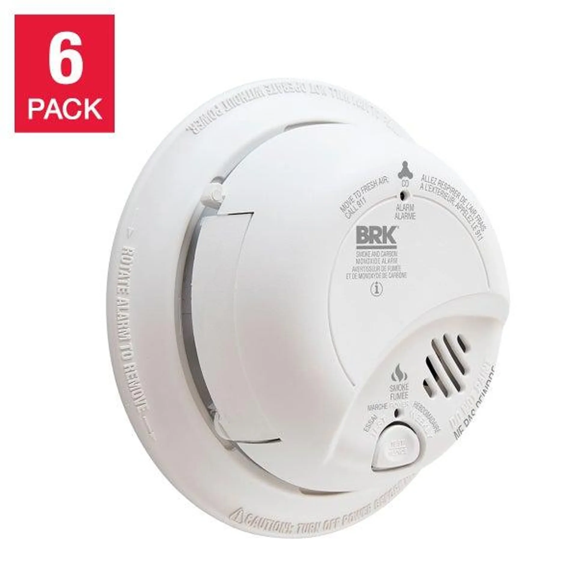 First Alert Hardwired Smoke and Carbon Monoxide Alarm, 6-pack