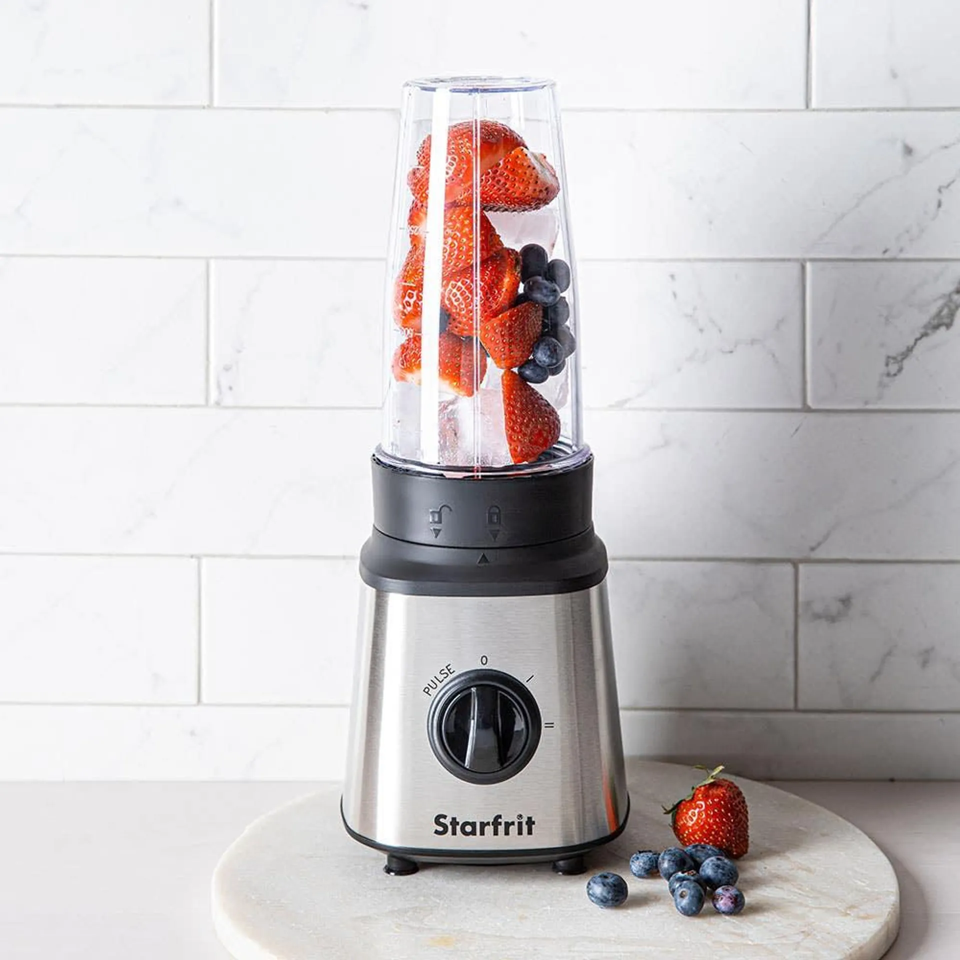 Starfrit Electrics Personal Blender - Set of 4 (Black-Silver)