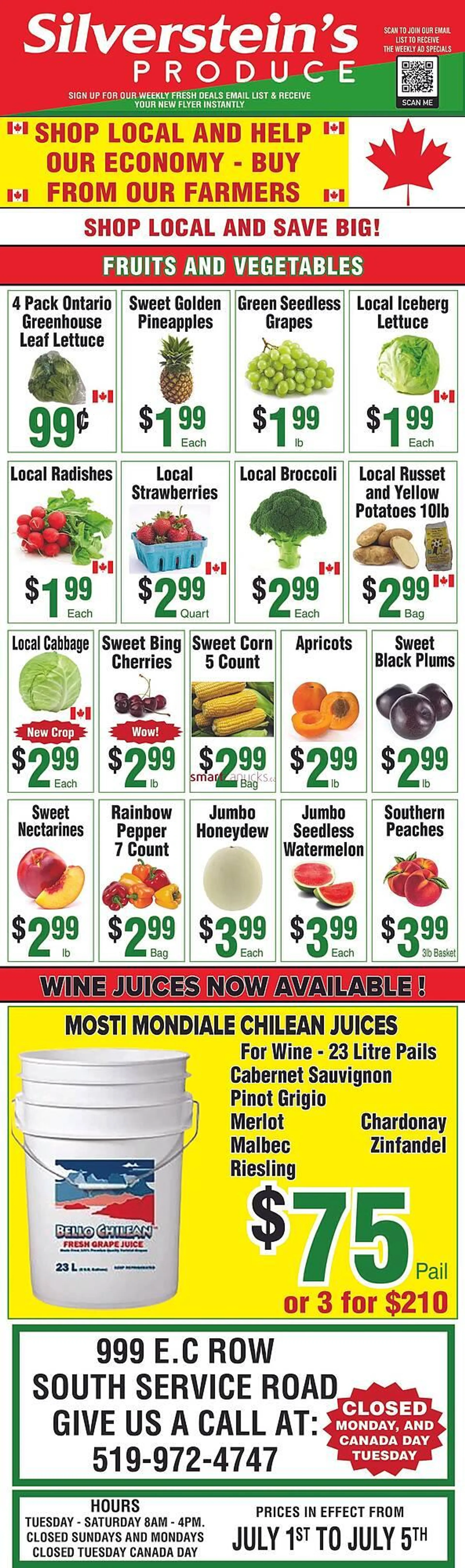 Silversteins Produce flyer - 1