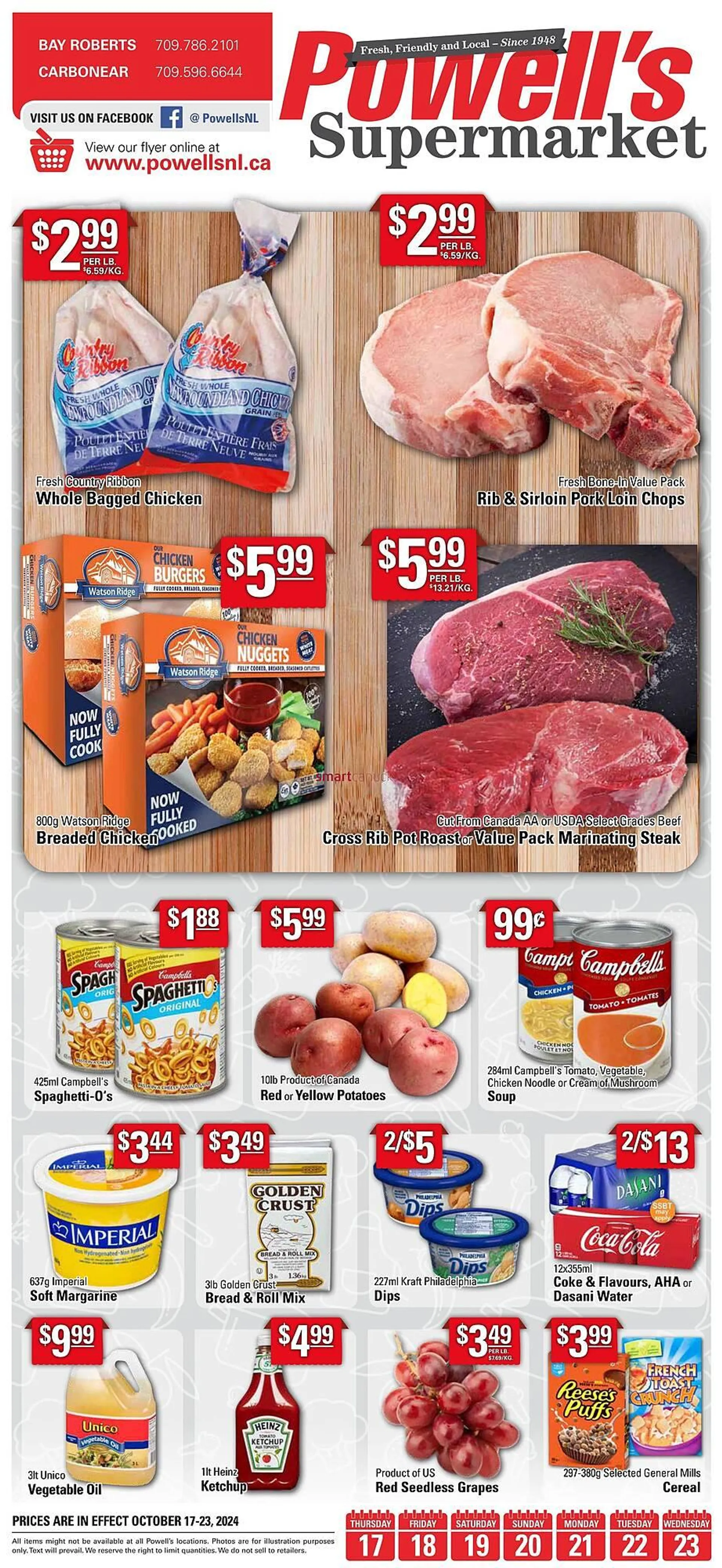 Powell's Supermarket flyer from October 17 to October 23 2024 - flyer page 1