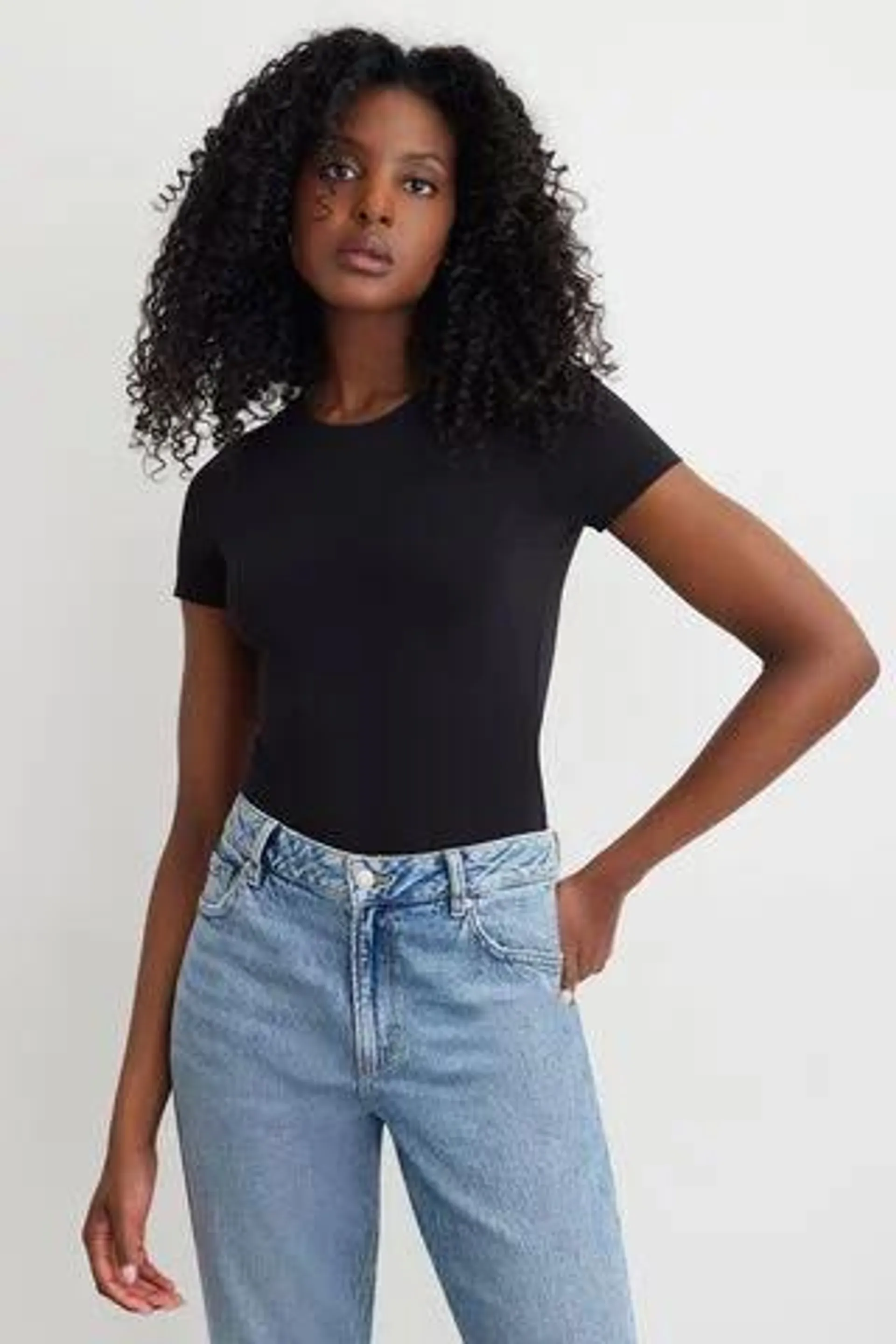 Drea Sculpt Short Sleeve Crew Neck Bodysuit