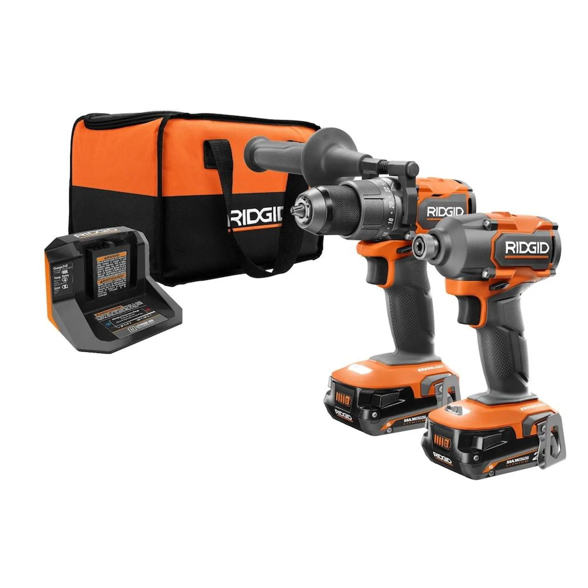 18V Brushless Drill/Driver and Impact Driver Kit with (2) 2.0 Ah MAX Output Batteries & Charger