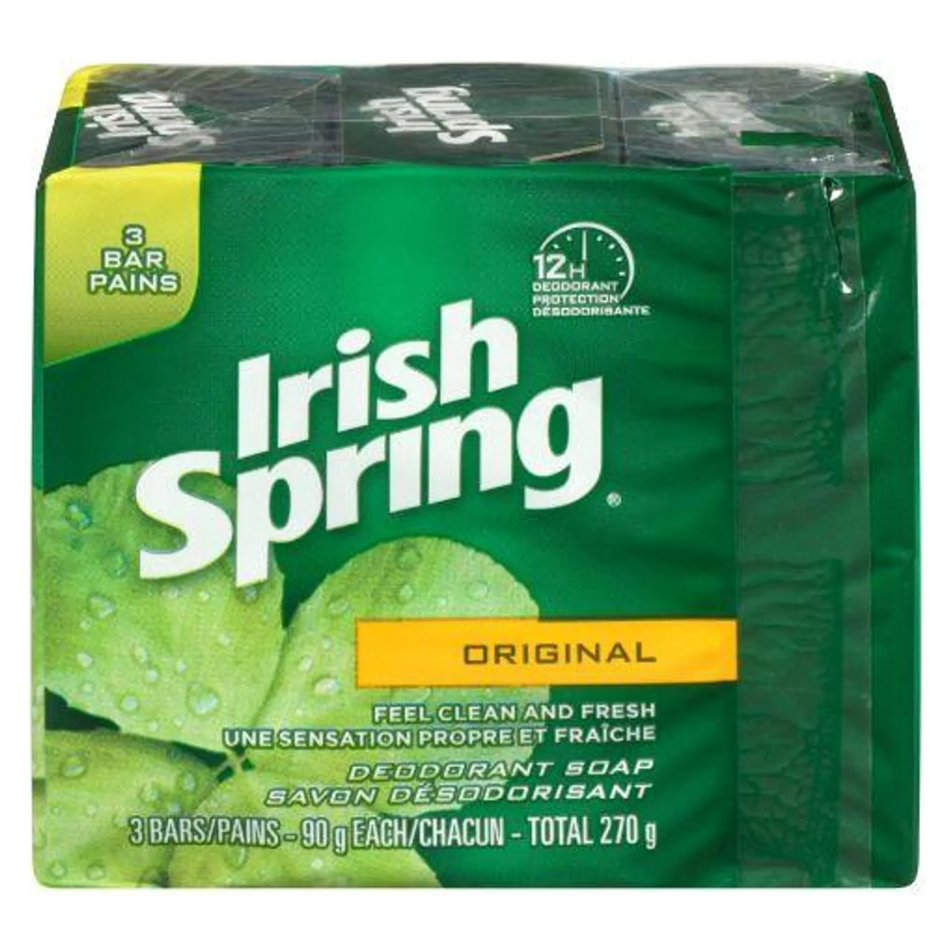 IRISH SPRING BAR SOAP - ORIGINAL 3X90GR