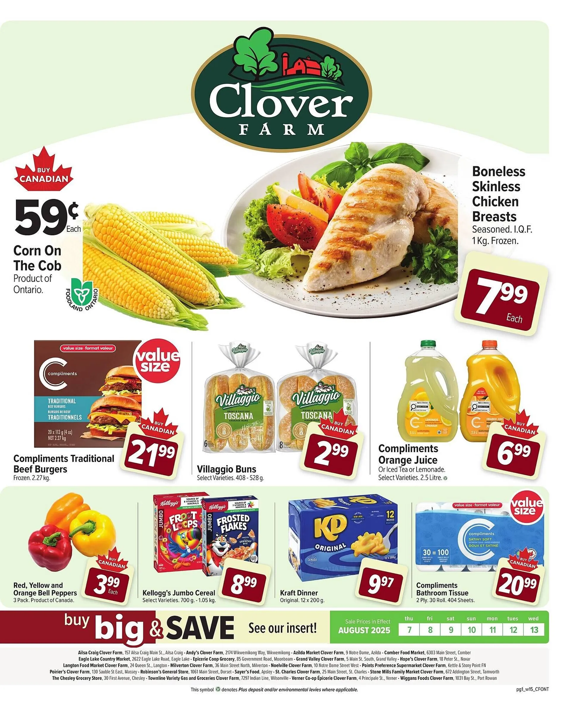 Clover Farm flyer from August 7 to August 13 2025 - flyer page 1