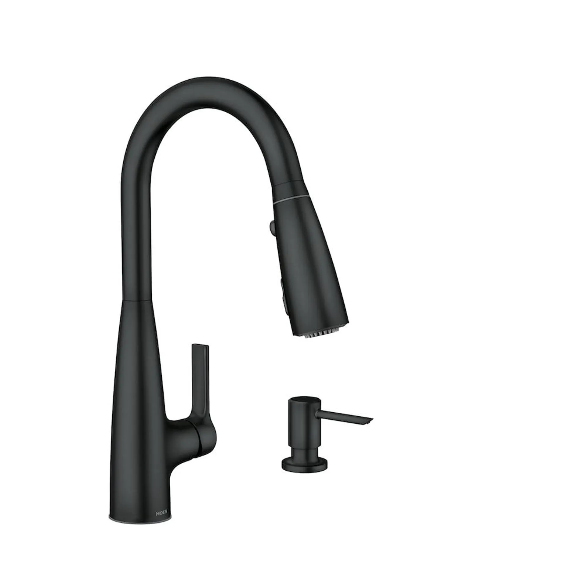 Haelyn 1 Handle Pull Down Kitchen Faucet with ColorCue in Matte Black