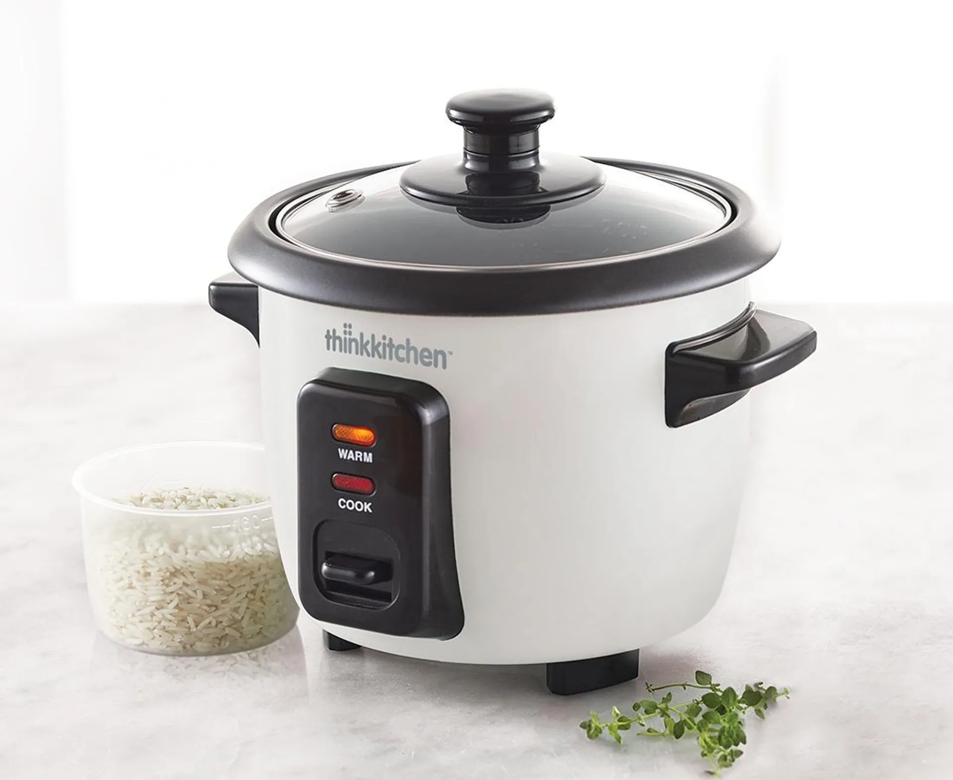 thinkkitchen Magong Rice Cooker, 4 Cups, White