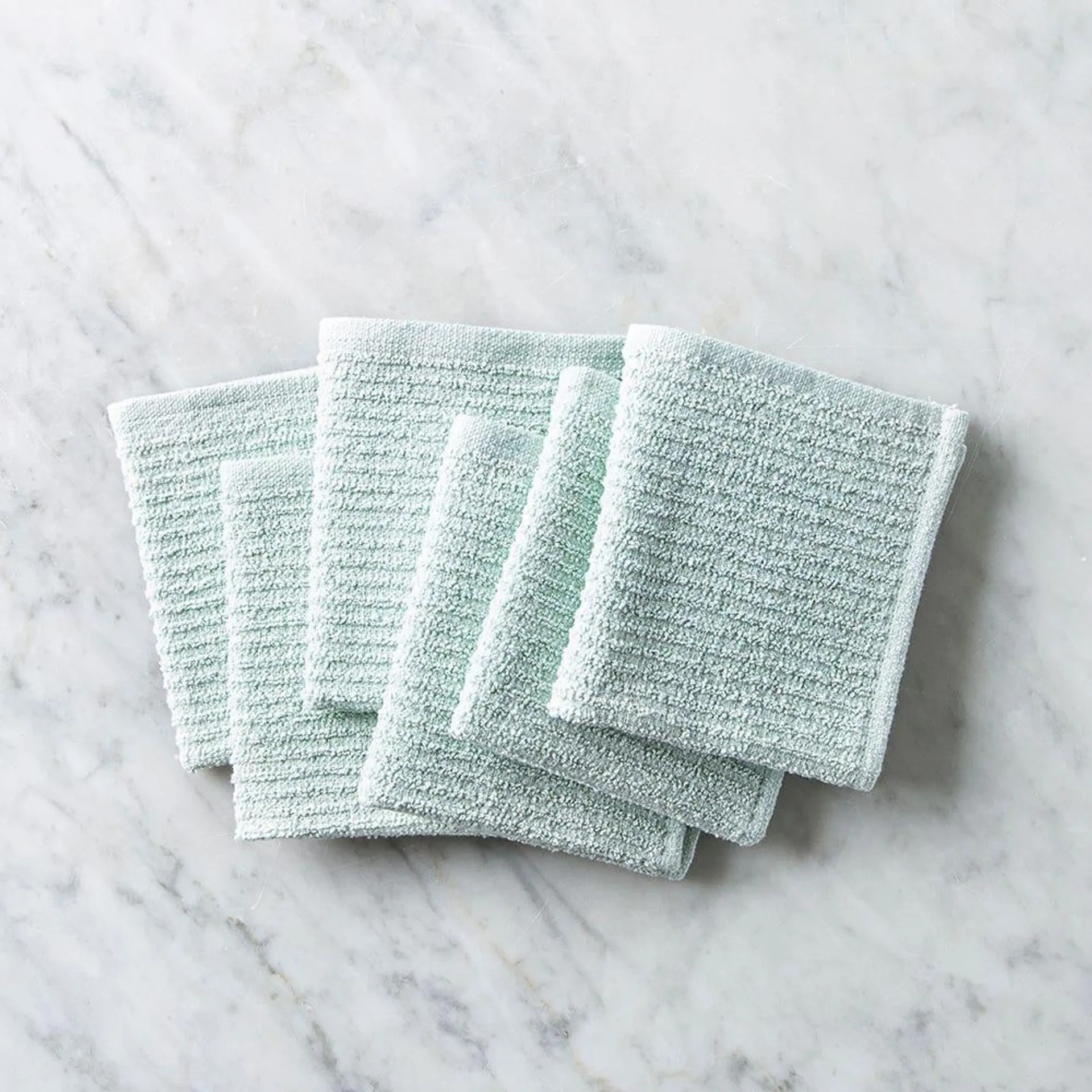 KSP Soft Touch 100% Recycled Cotton Wash Cloth - Set/6 (Sage)