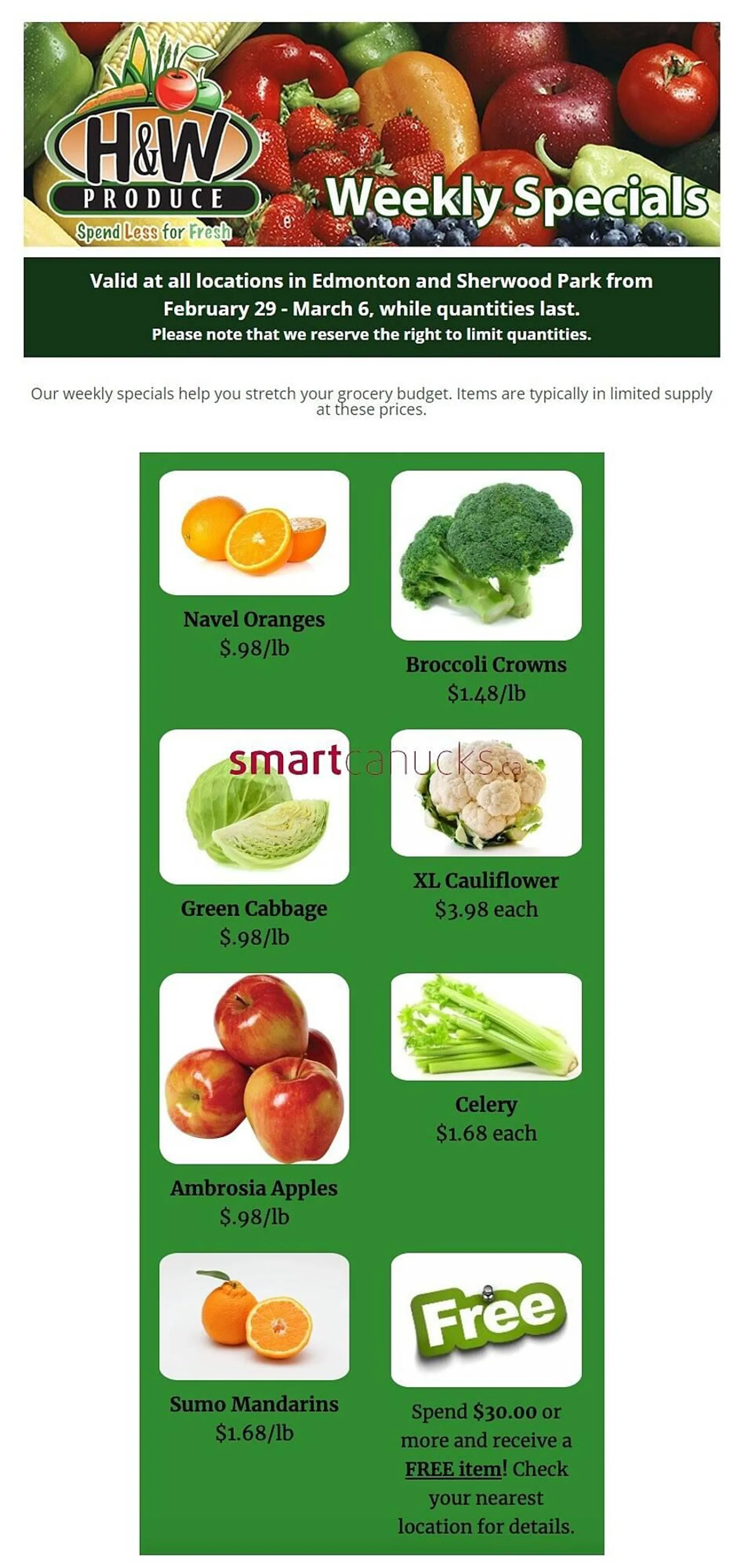 H&W Produce flyer from February 29 to March 6 2024 - flyer page 