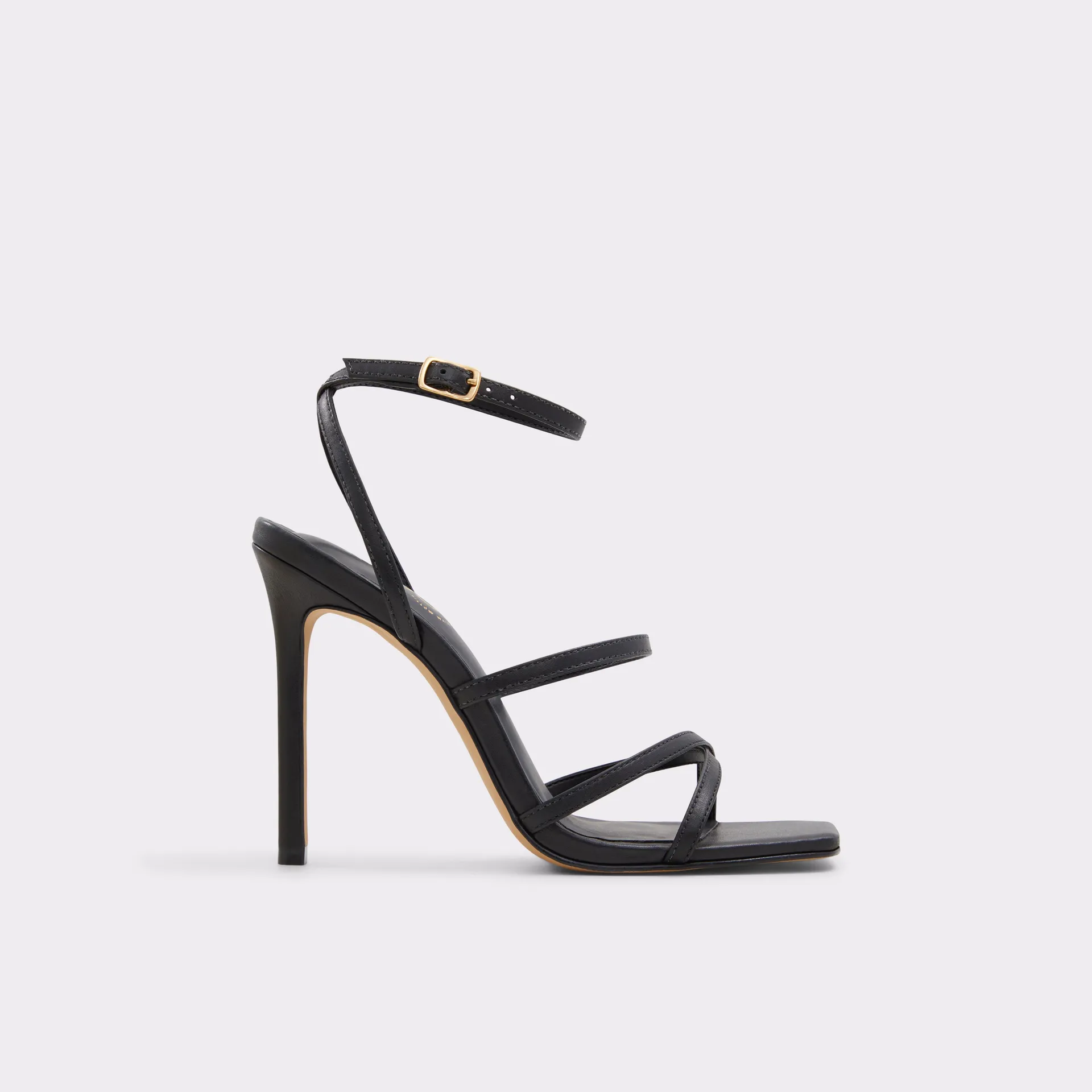 Black strappy stiletto sandal