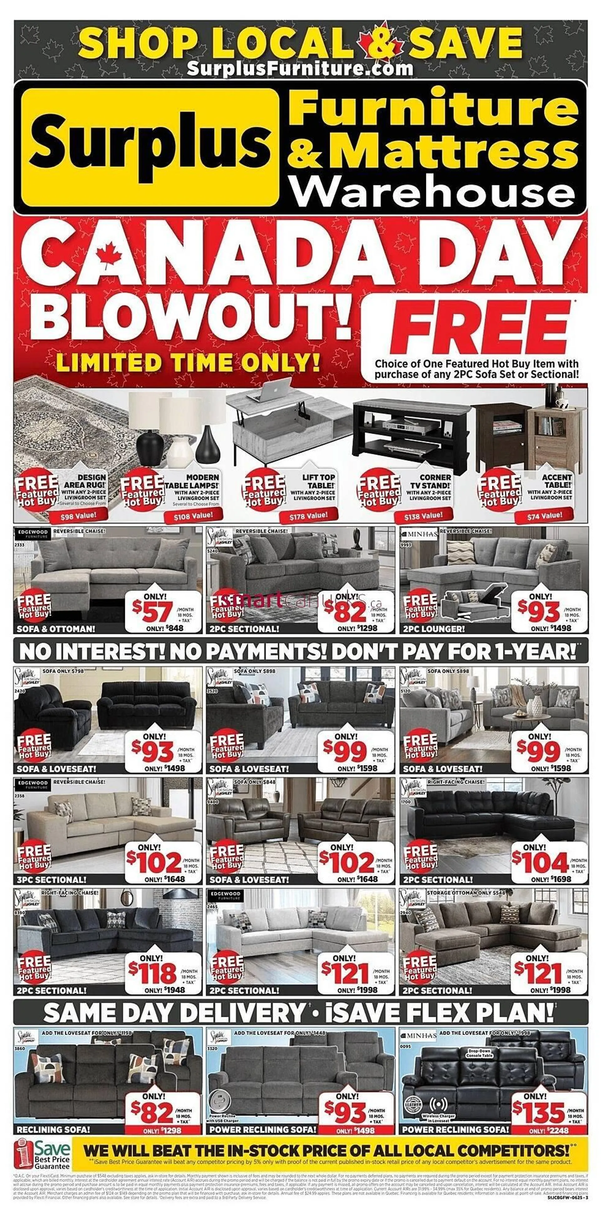 Surplus Furniture flyer from June 25 to July 1 2025 - flyer page 1