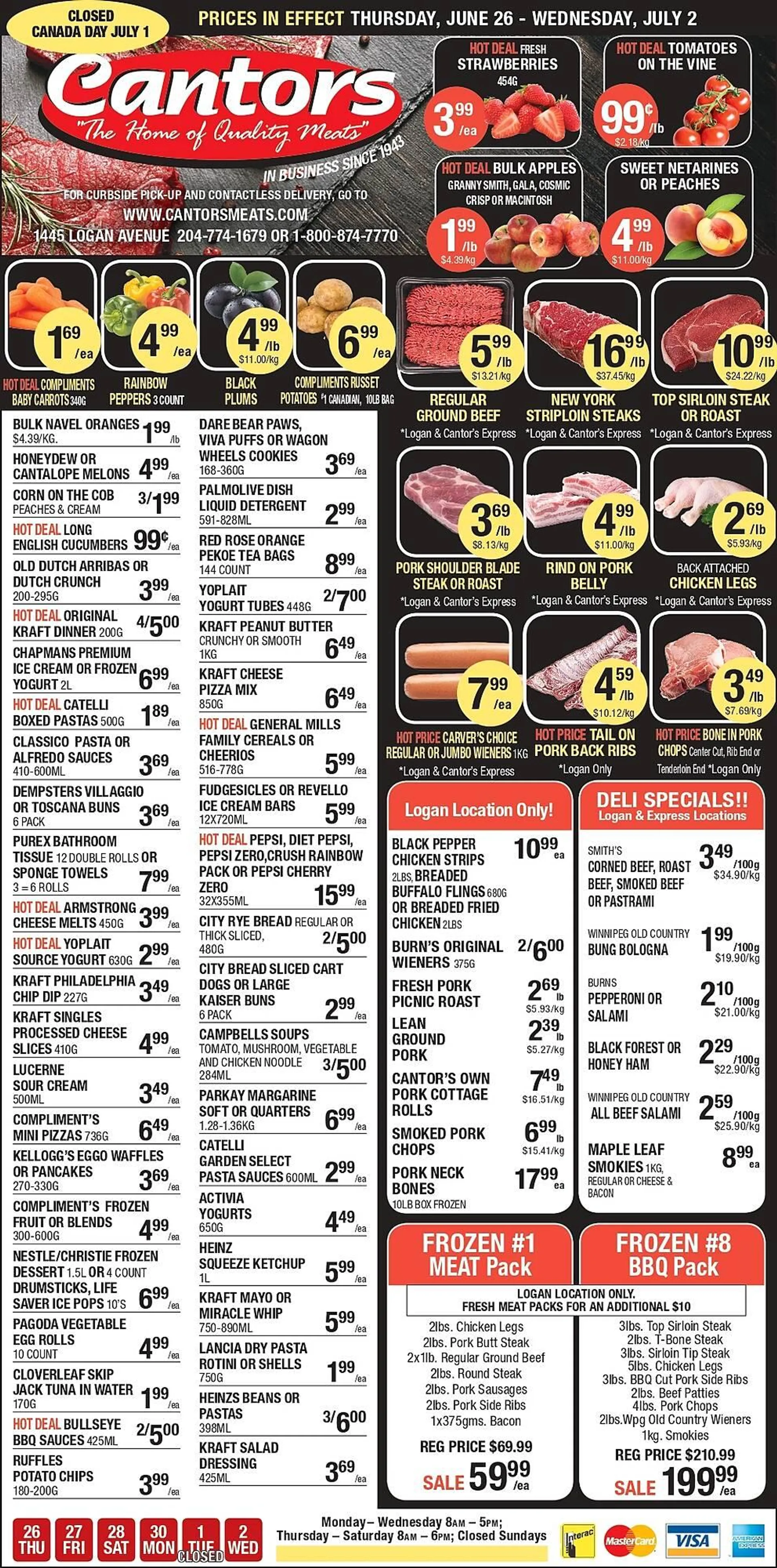 Cantors Meats flyer - 1