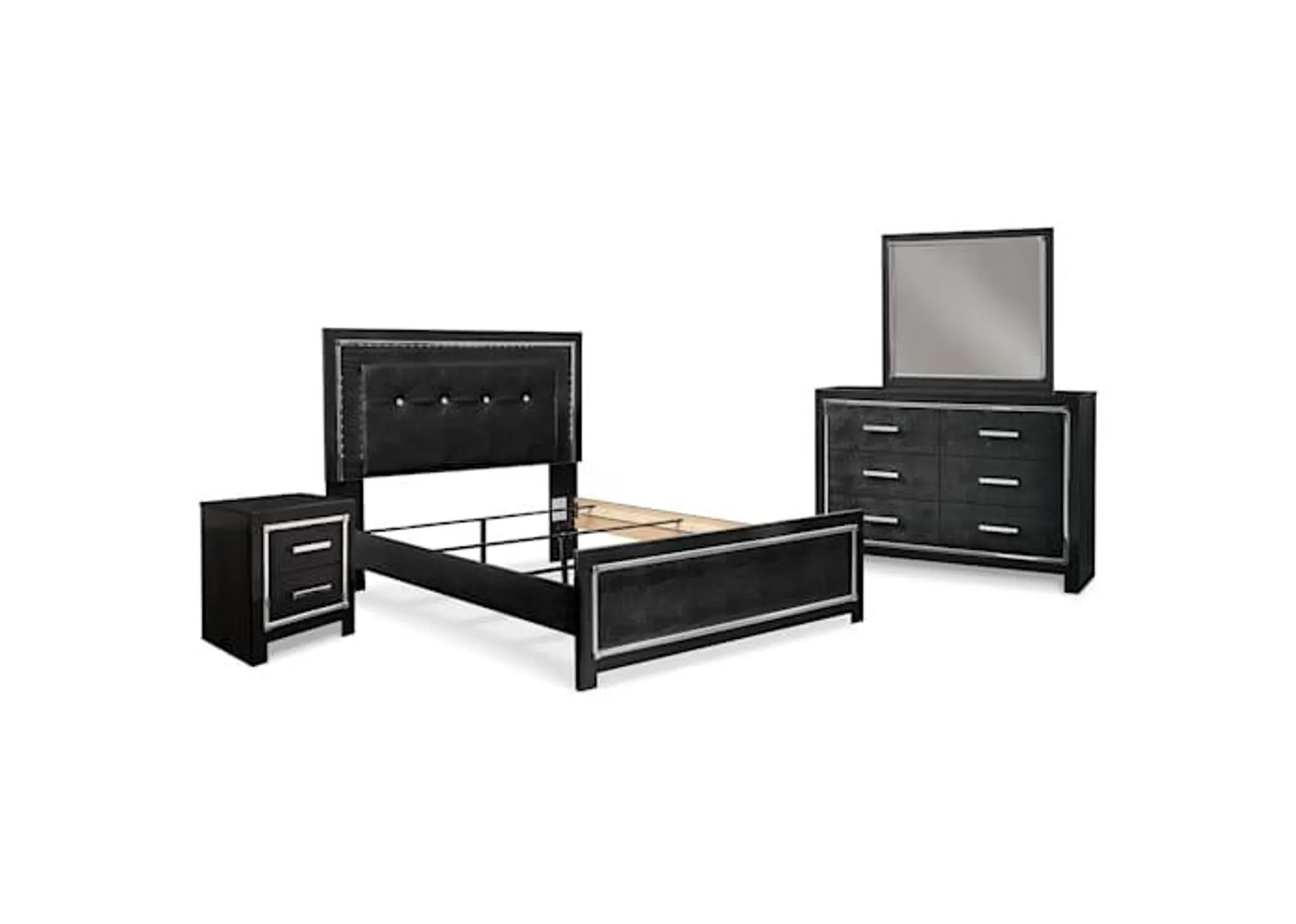 Kaydell 6 Piece Queen Platform Bedroom - Black