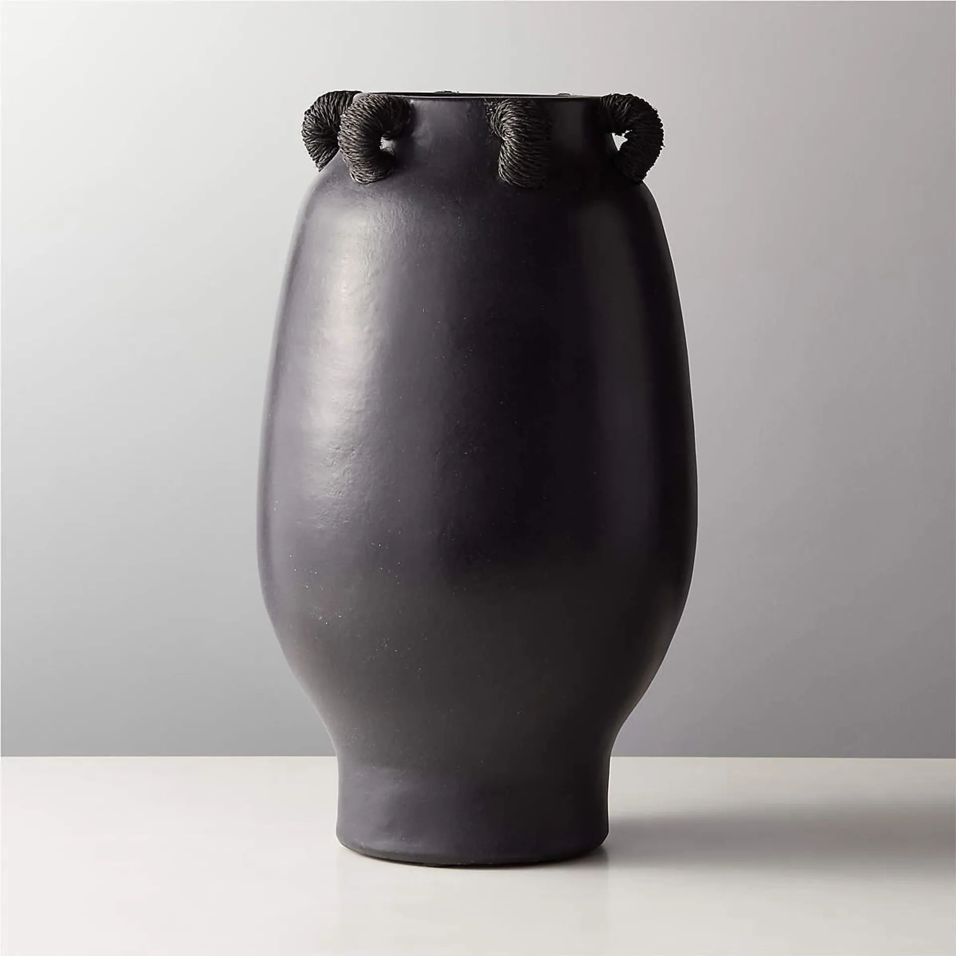 Acadia Black Ceramic Vase