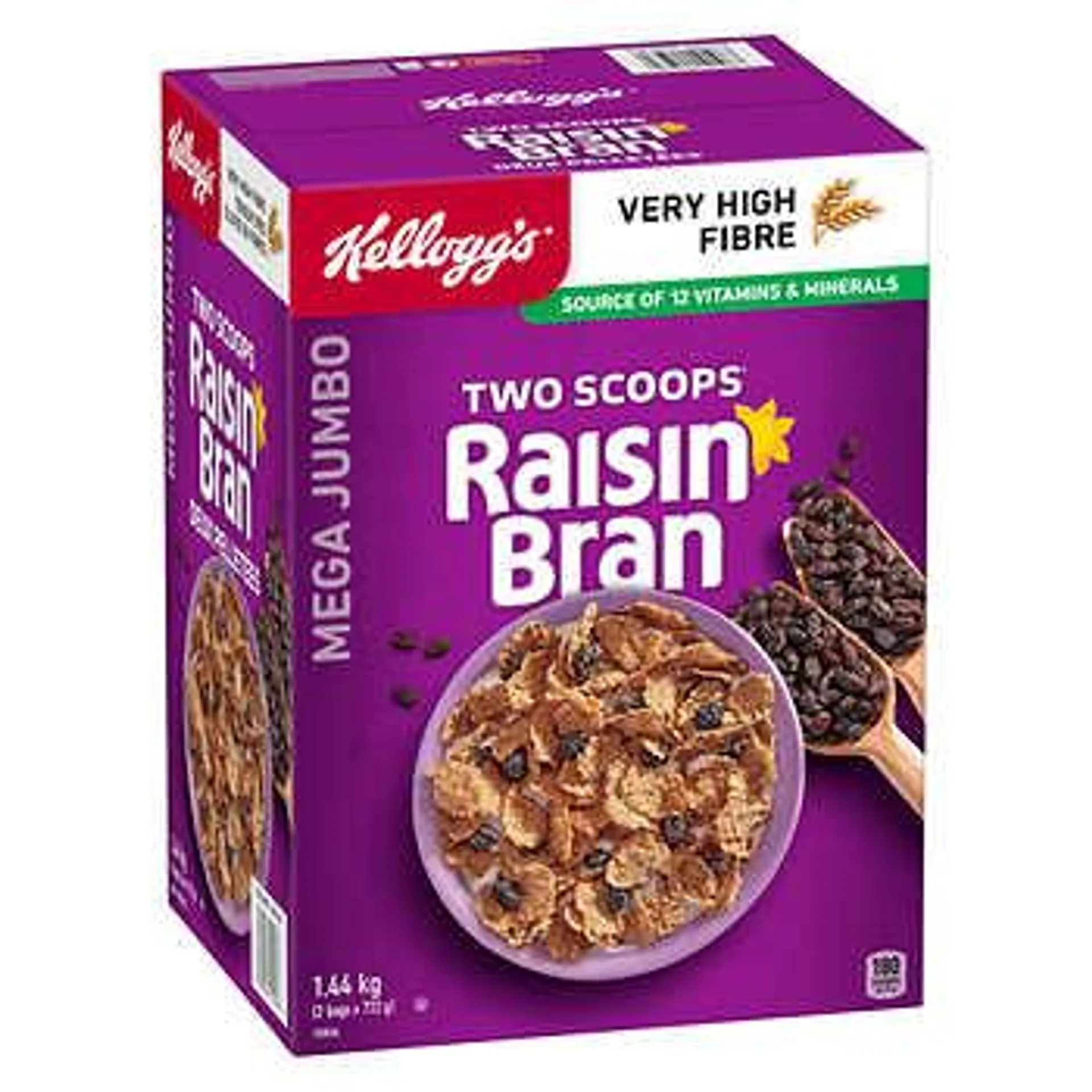 MEGA JUMBO KELLOGG'S RAISIN BRAN CEREAL 1.44KG