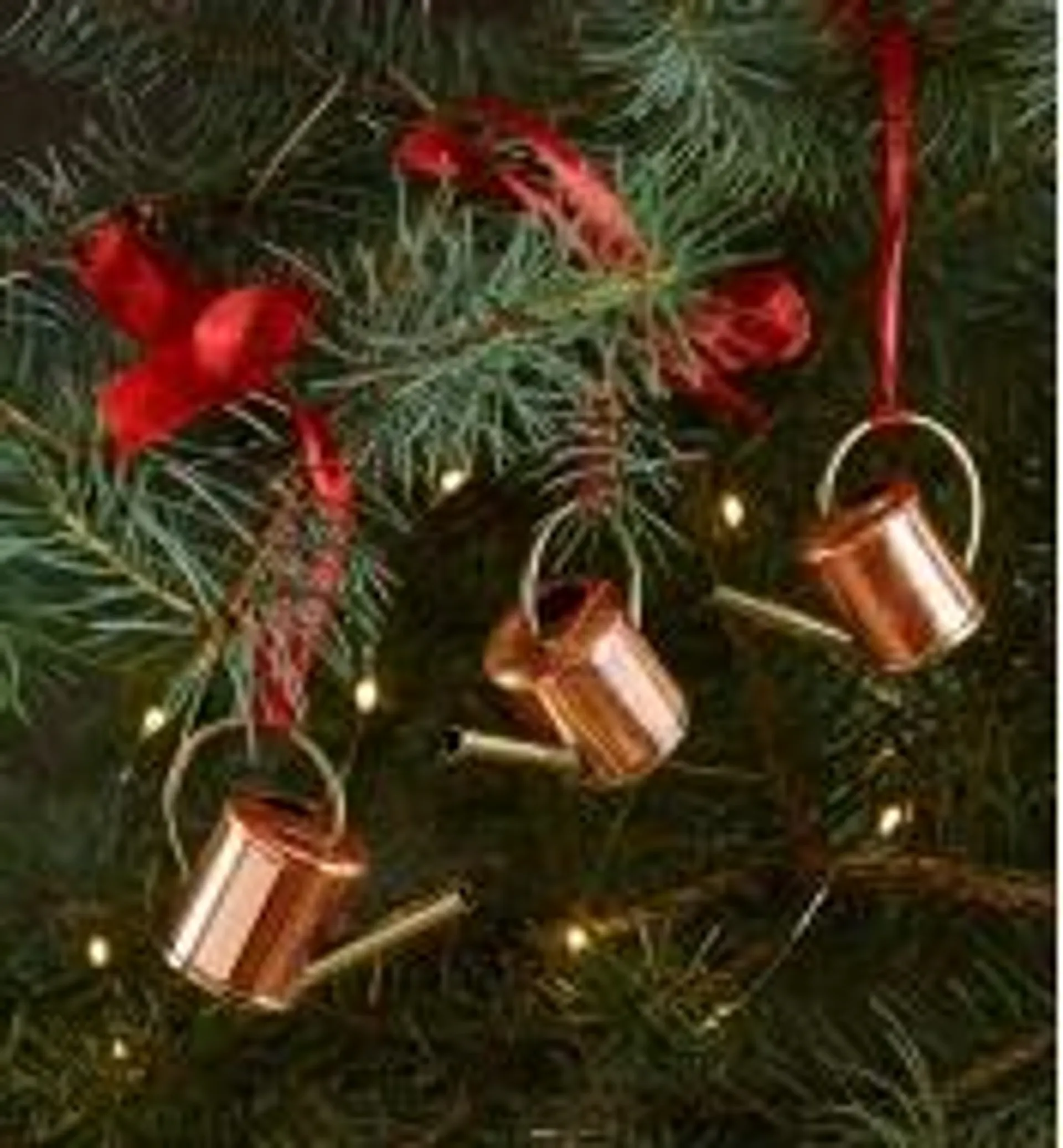 Copper Watering Can Ornaments