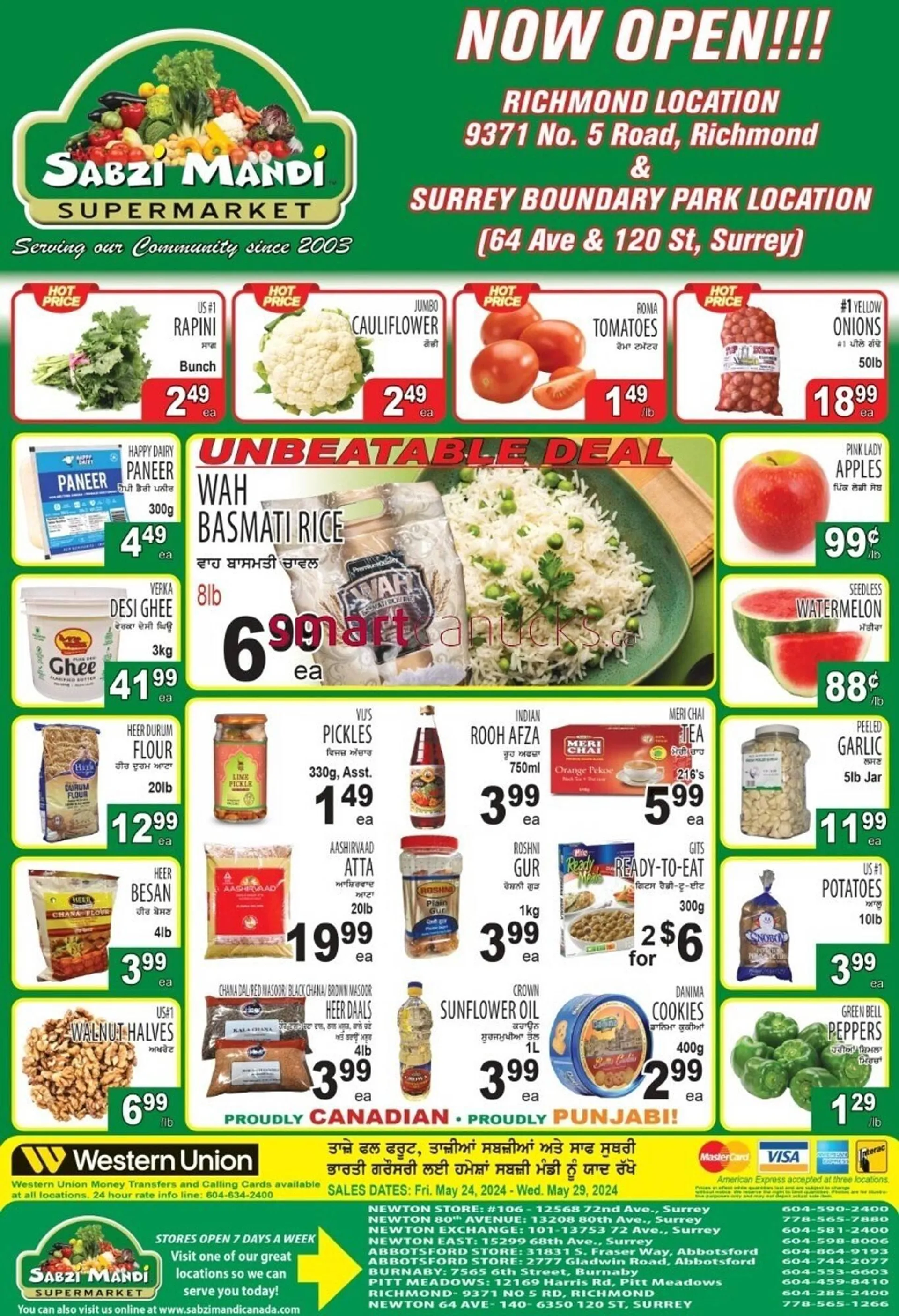 Sabzi Mandi Supermarket flyer from May 24 to May 30 2024 - flyer page 1