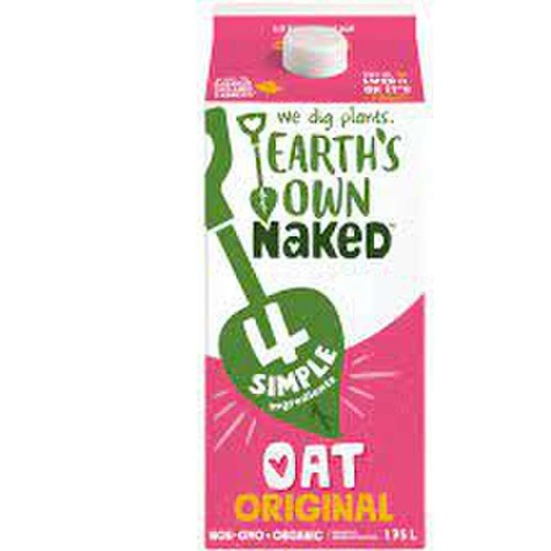 Earths Own Naked Oat Beverage Org 1.75 L