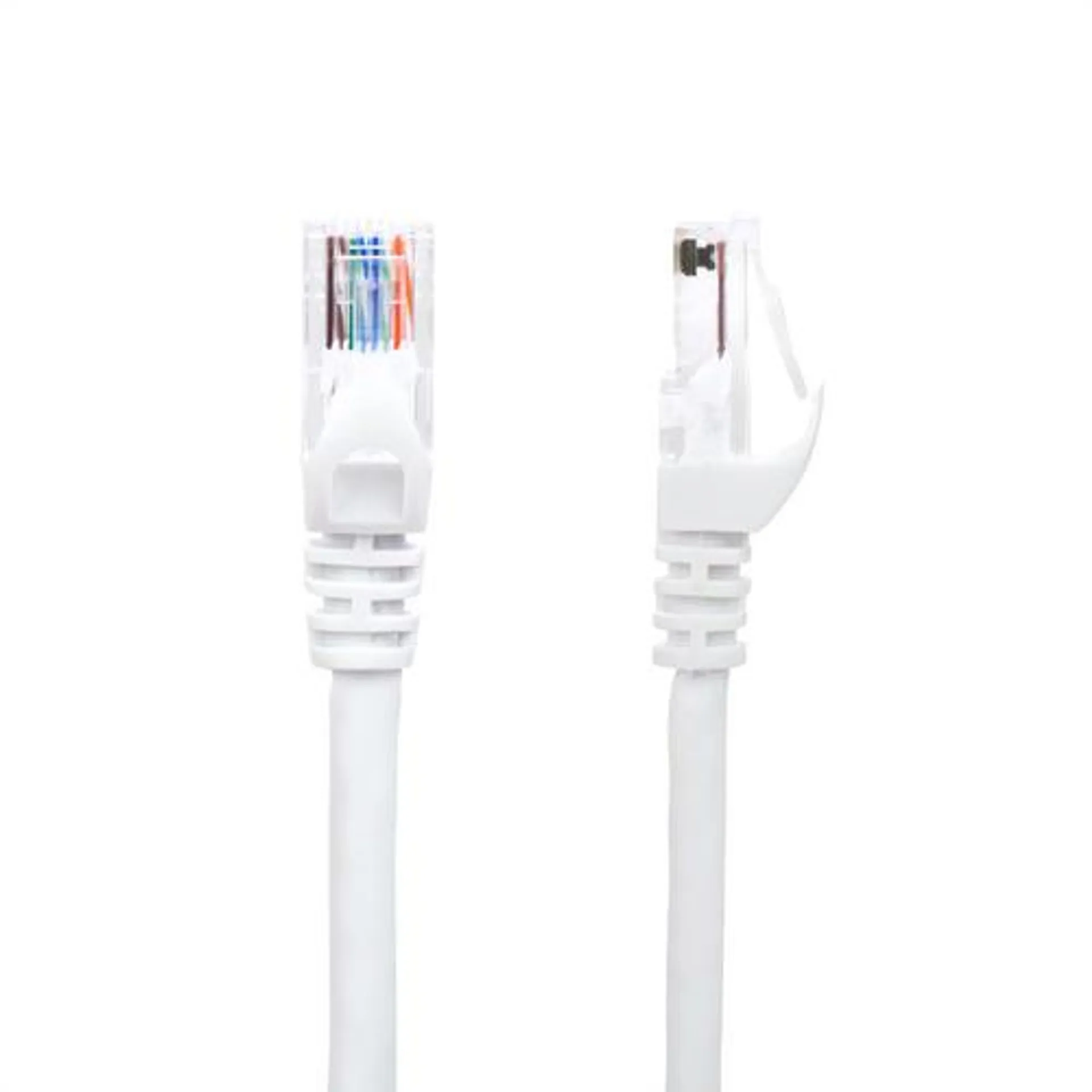 Cat6 Ethernet Cable with Gold-Plated Connectors- White - 0.5ft, 1/Pack - PrimeCables®