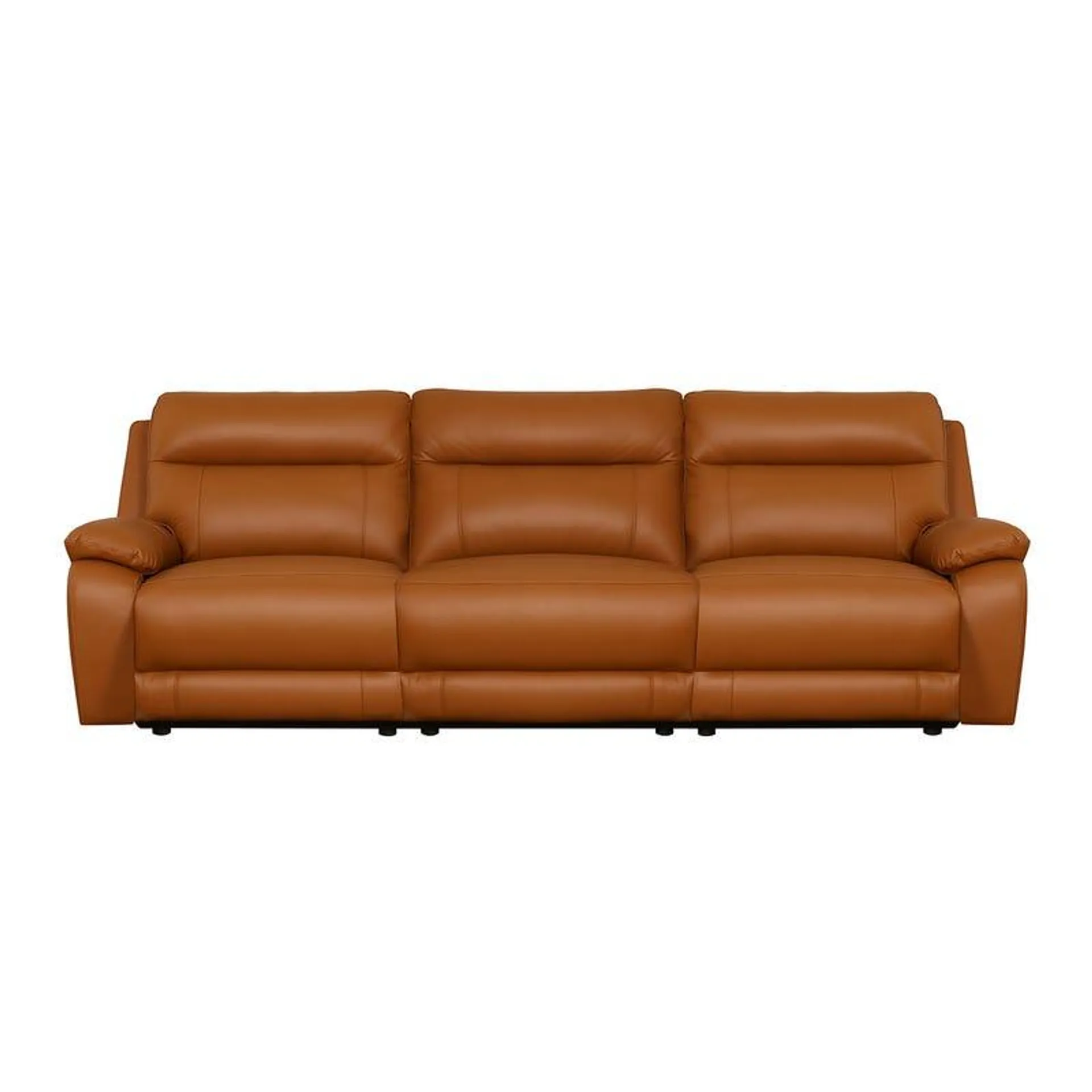 Sofa modulaire inclinable électrique en cuir véritable - 3 mcx