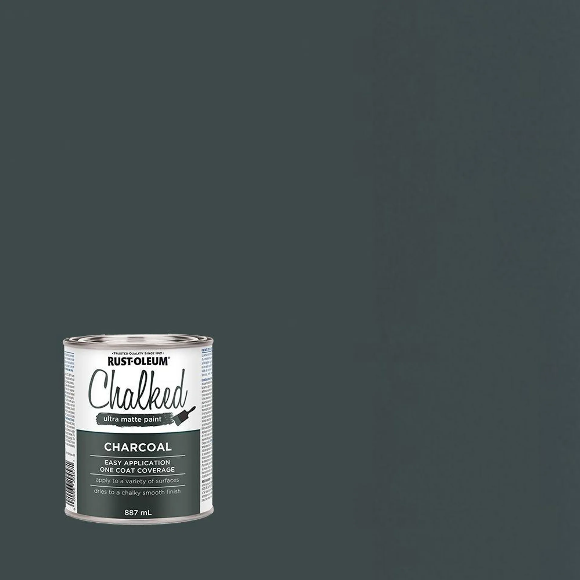 Chalked Ultra Matte Paint in Charcoal, 887 mL