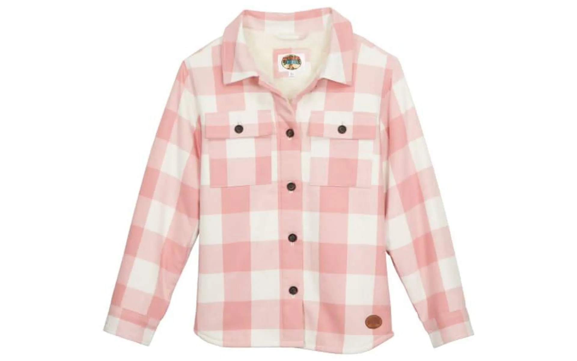 Outdoor Kids Sherpa-Lined Flannel Long-Sleeve Button-Down Shirt for Toddlers or Kids