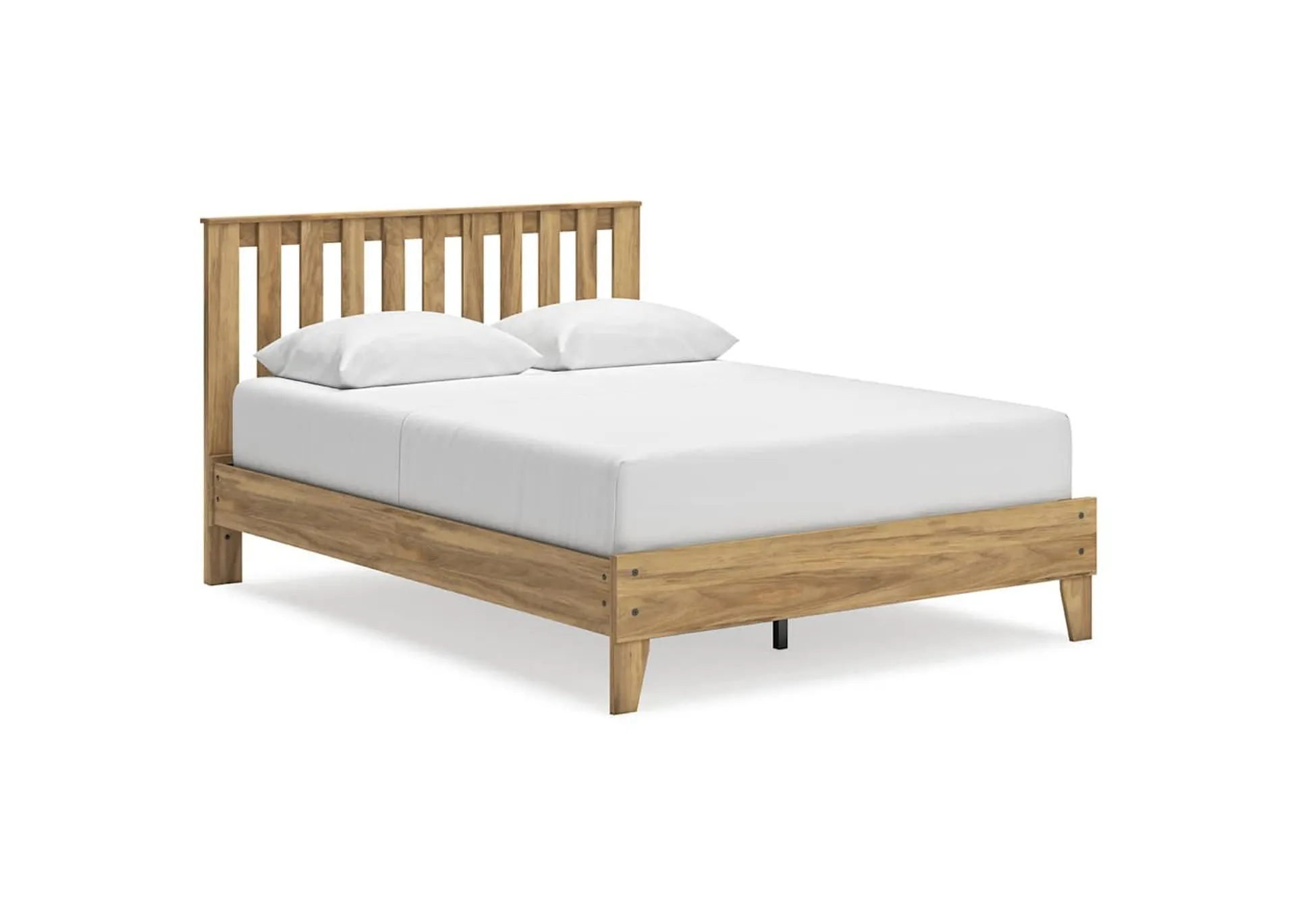 Bermacy Queen Platform Bed - Light Brown