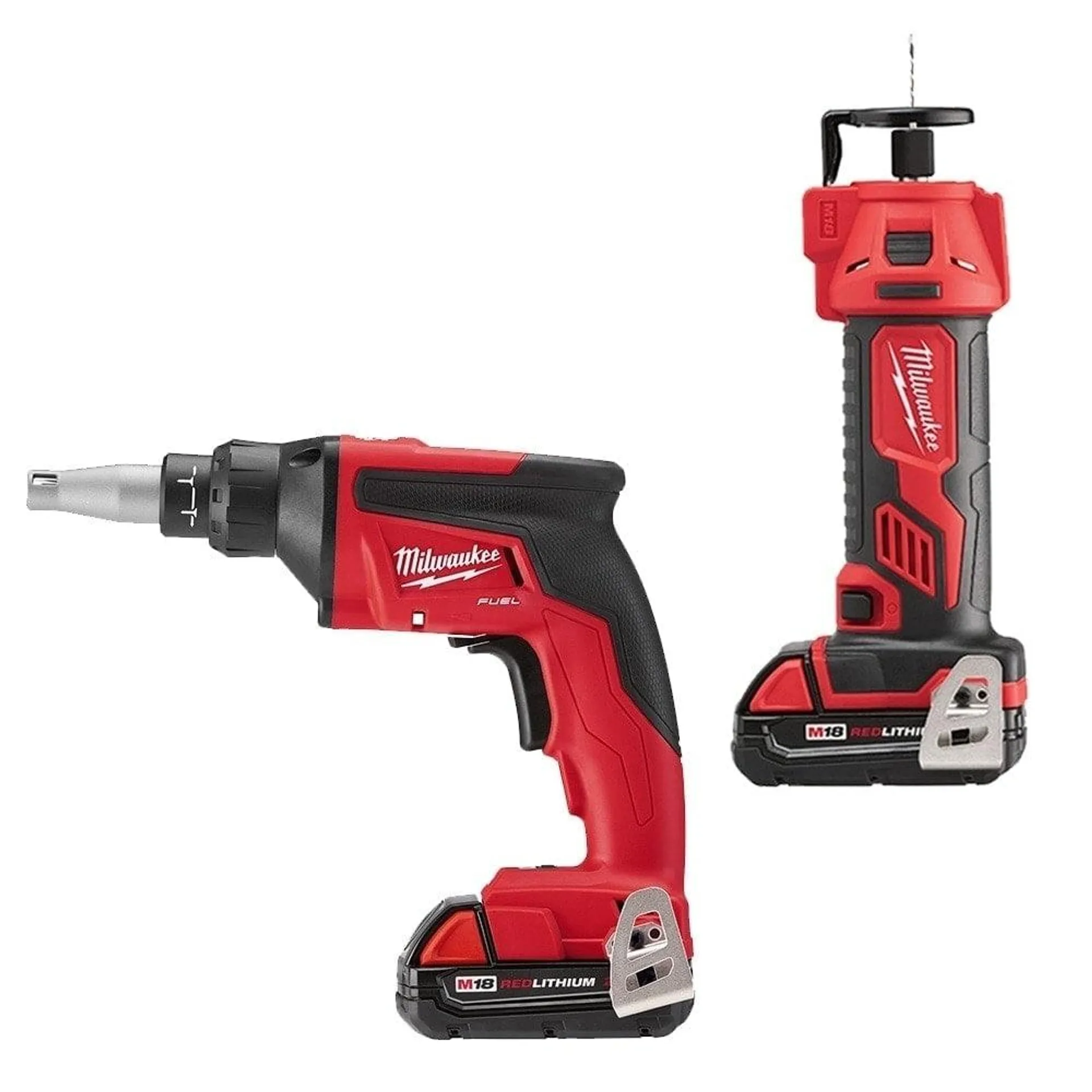 M18 FUEL 18-Volt Lithium-Ion Brushless Cordless Drywall Screw Gun Compact Kit with M18 Cutout Tool