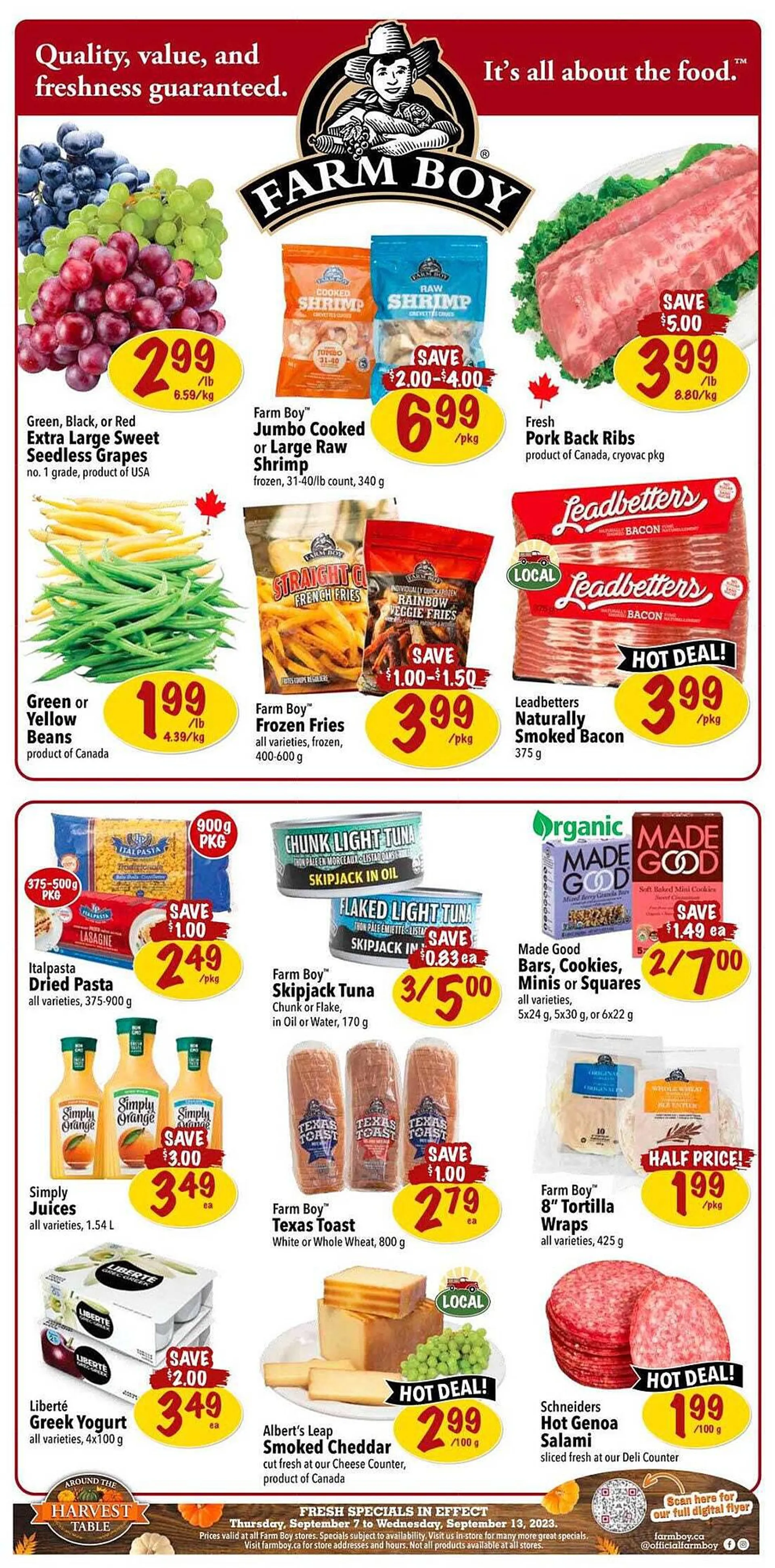 Farm Boy flyer from September 6 to September 13 2023 - flyer page 1