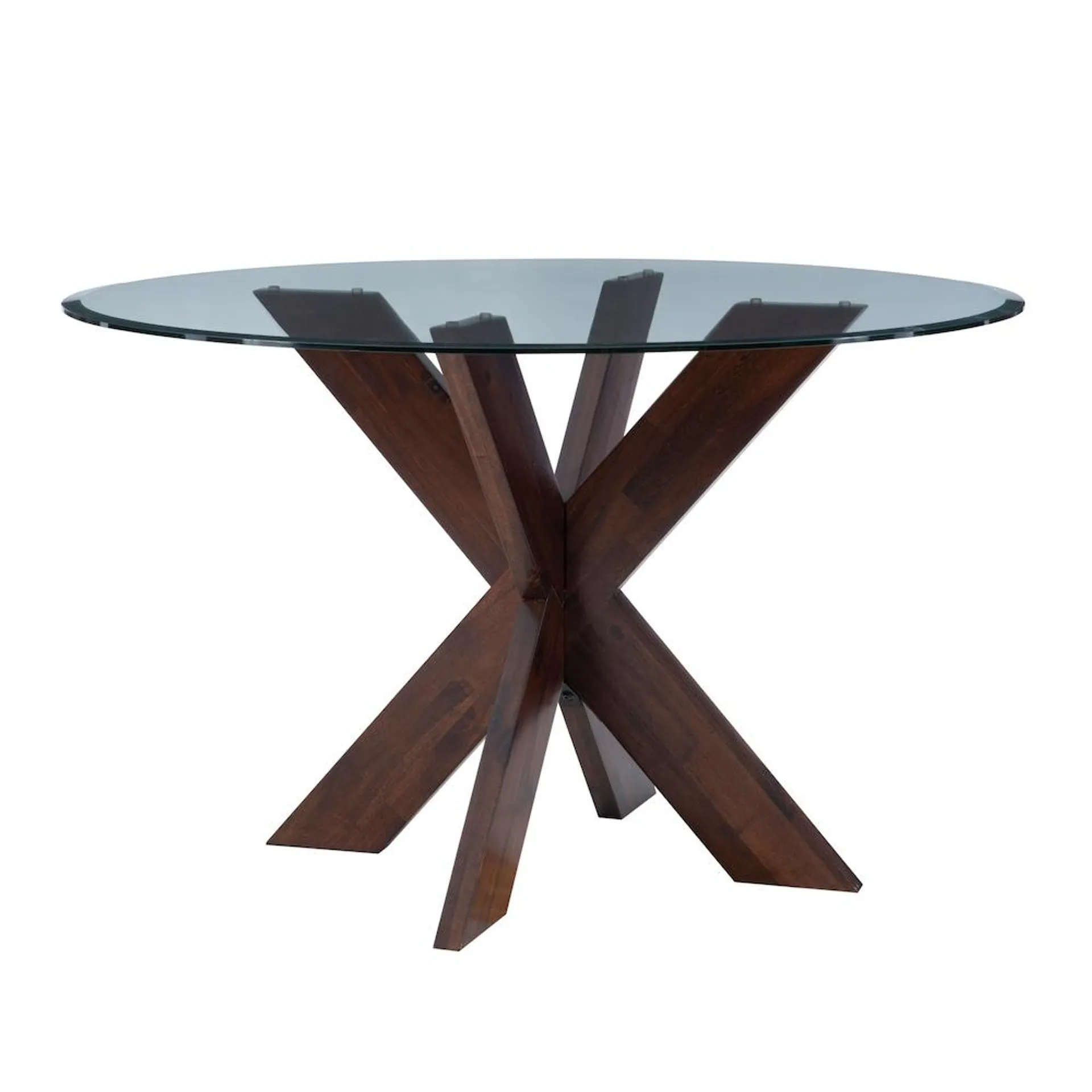 Balfour Dining Table With Glass Top in Espresso