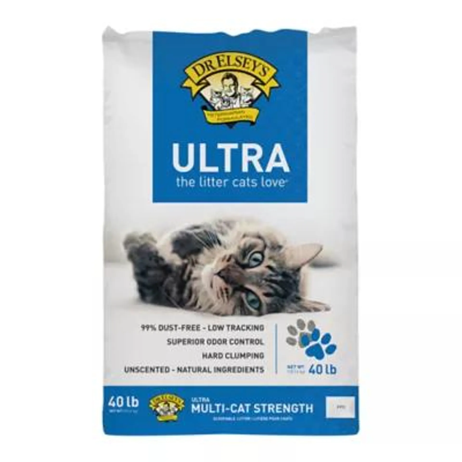 Dr. Elsey's Precious Cat Ultra Clumping Multi-Cat Clay Cat Litter - Unscented, Low Tracking