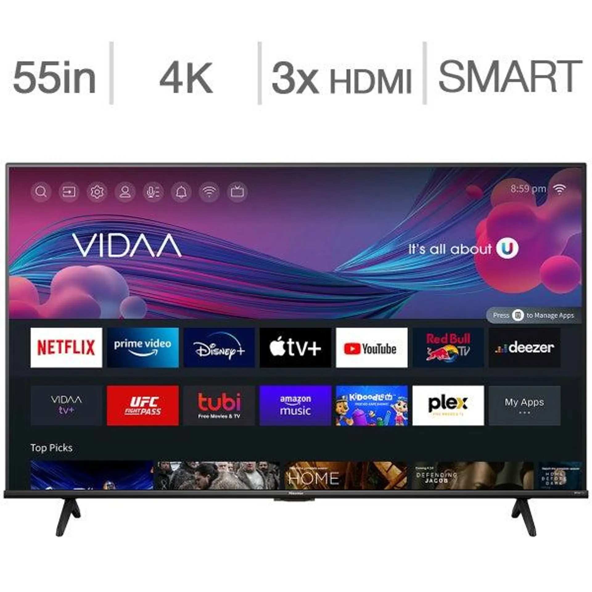 Hisense 55" Class - A6KV Series - 4K UHD LED LCD TV